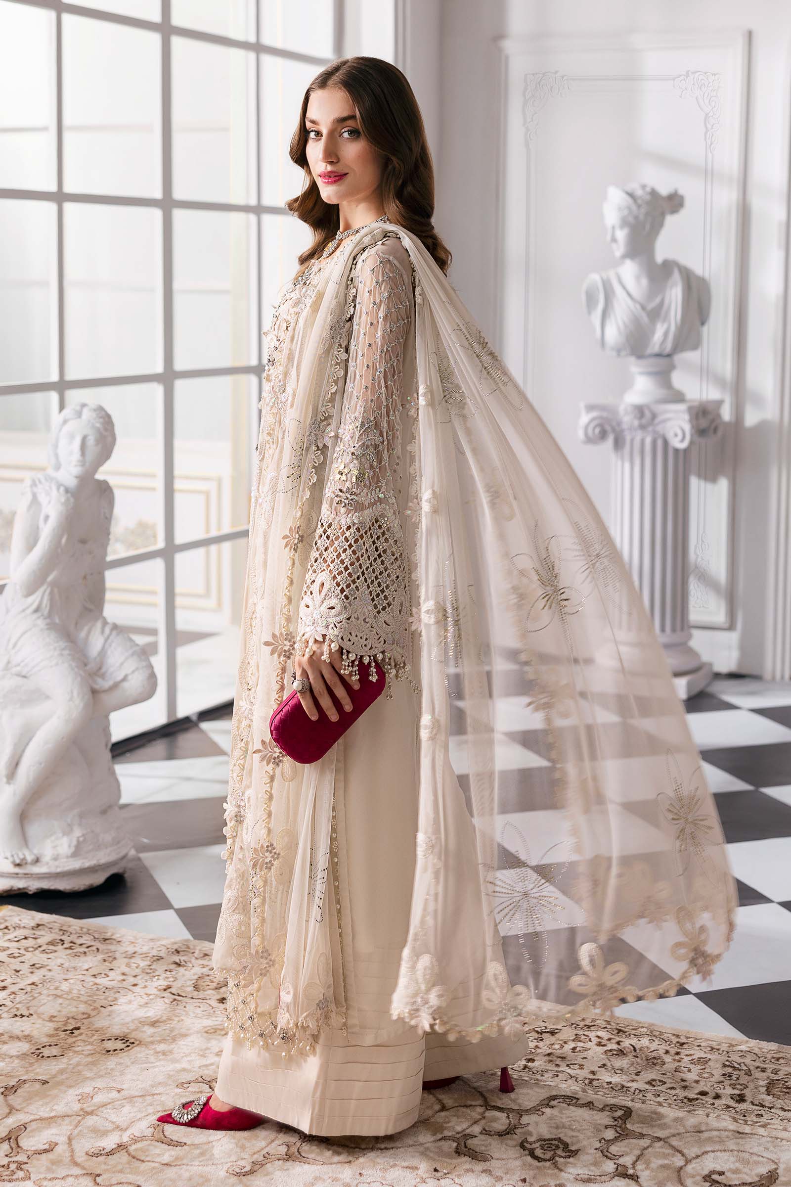 3 Piece Unstitched Embroidered Chiffon Suit | BD-3007 - Image 15