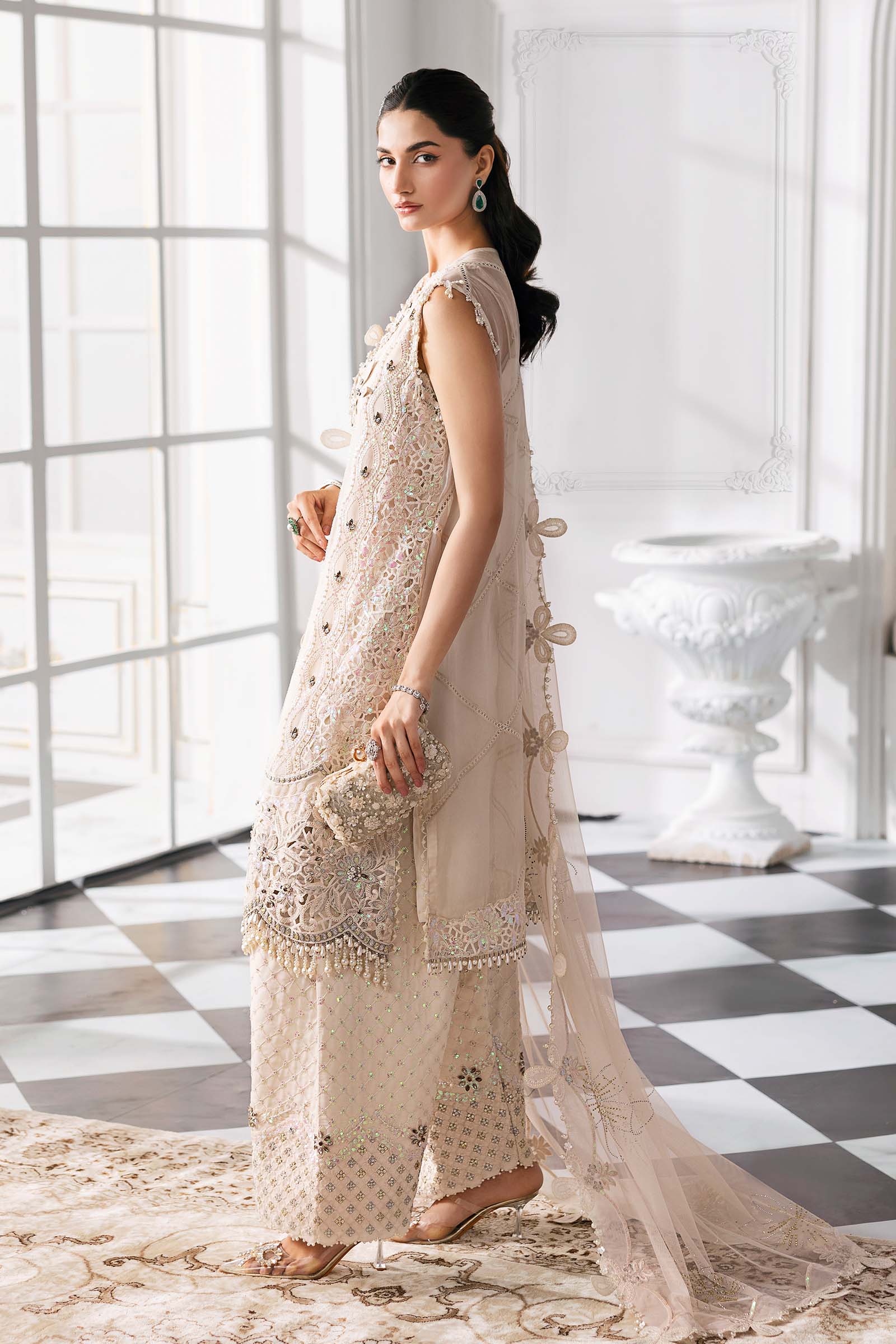 3 Piece Unstitched Embroidered Chiffon Suit | BD-3007 - Image 16