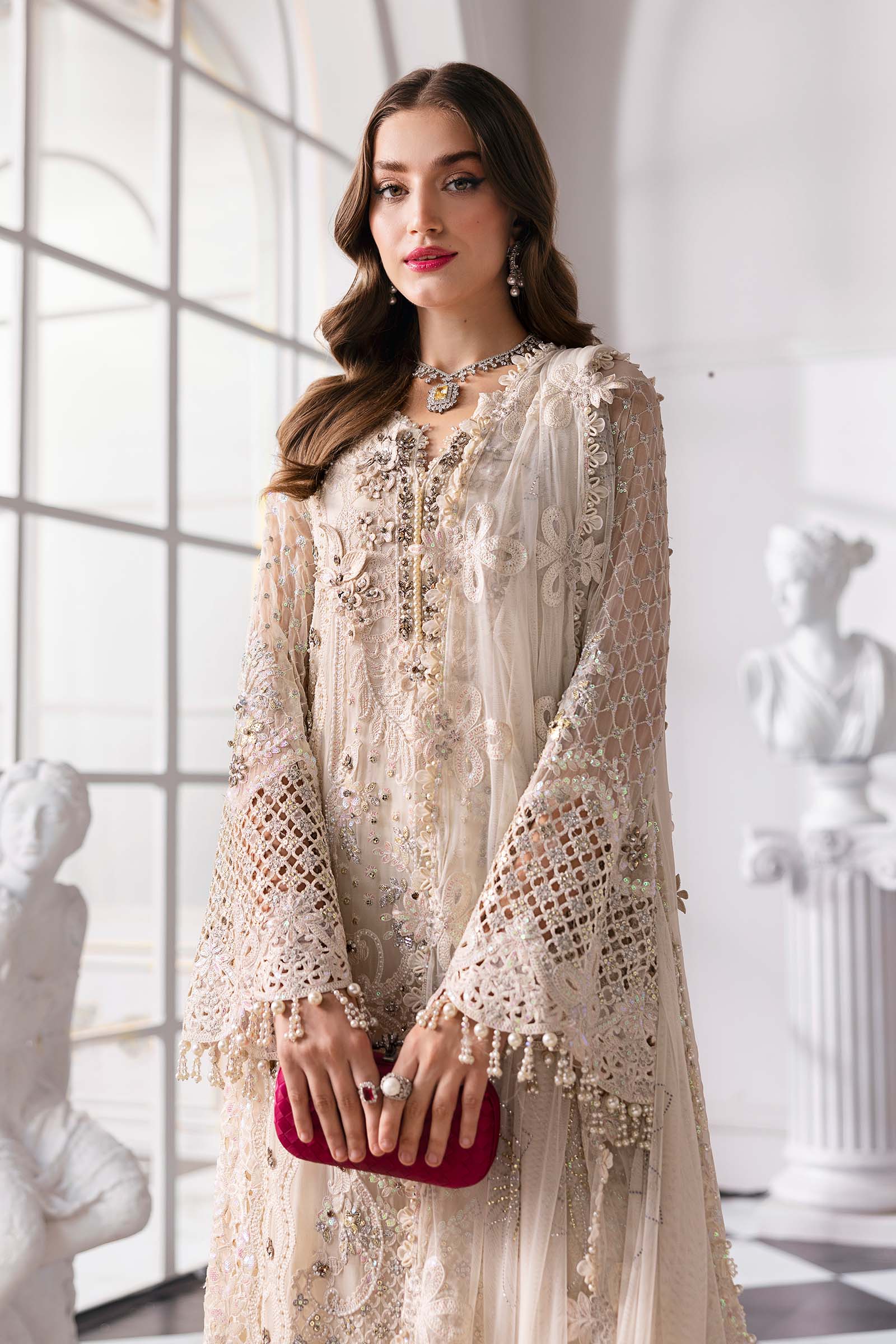 3 Piece Unstitched Embroidered Chiffon Suit | BD-3007 - Image 5