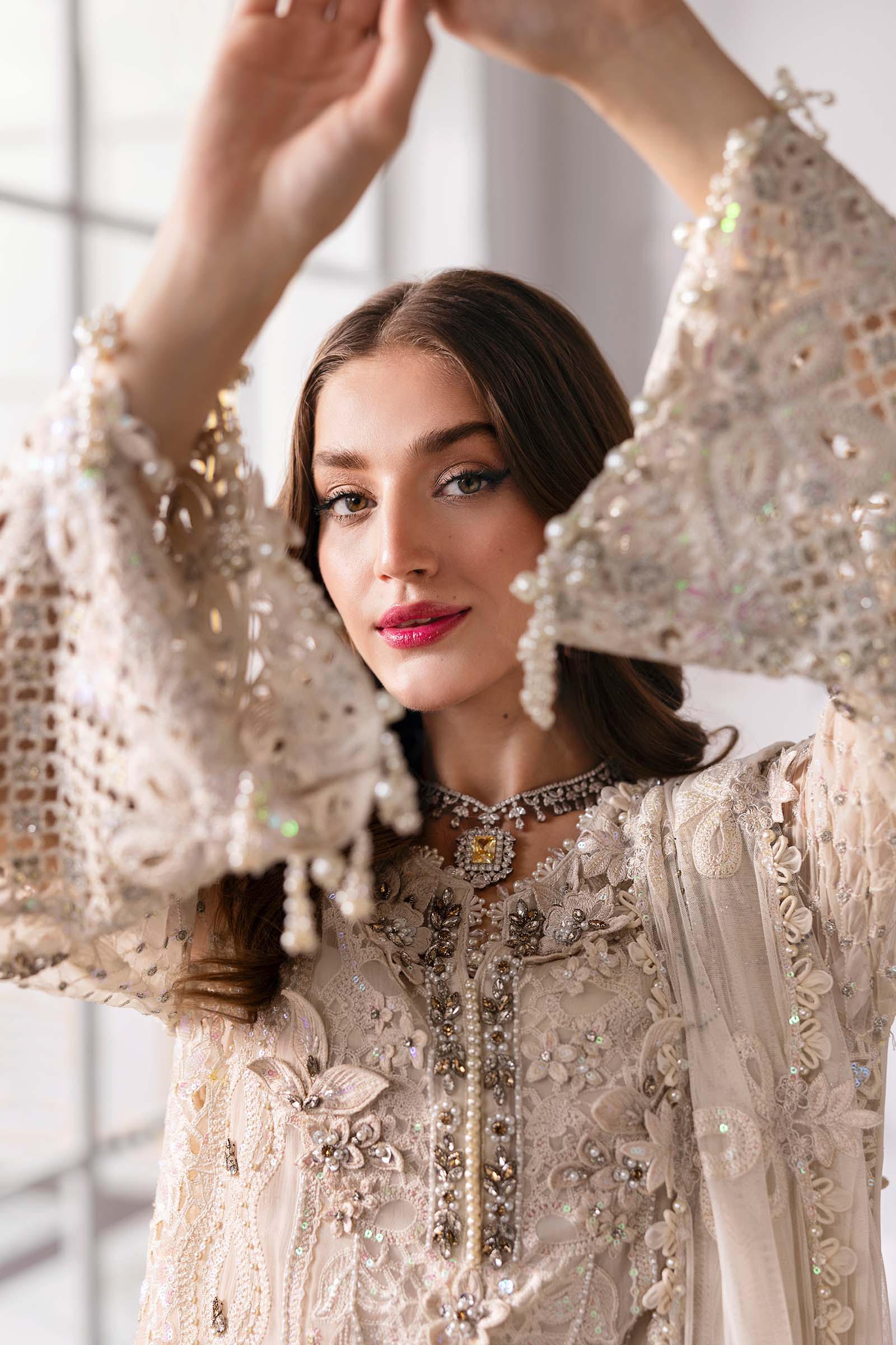 3 Piece Unstitched Embroidered Chiffon Suit | BD-3007 - Image 7