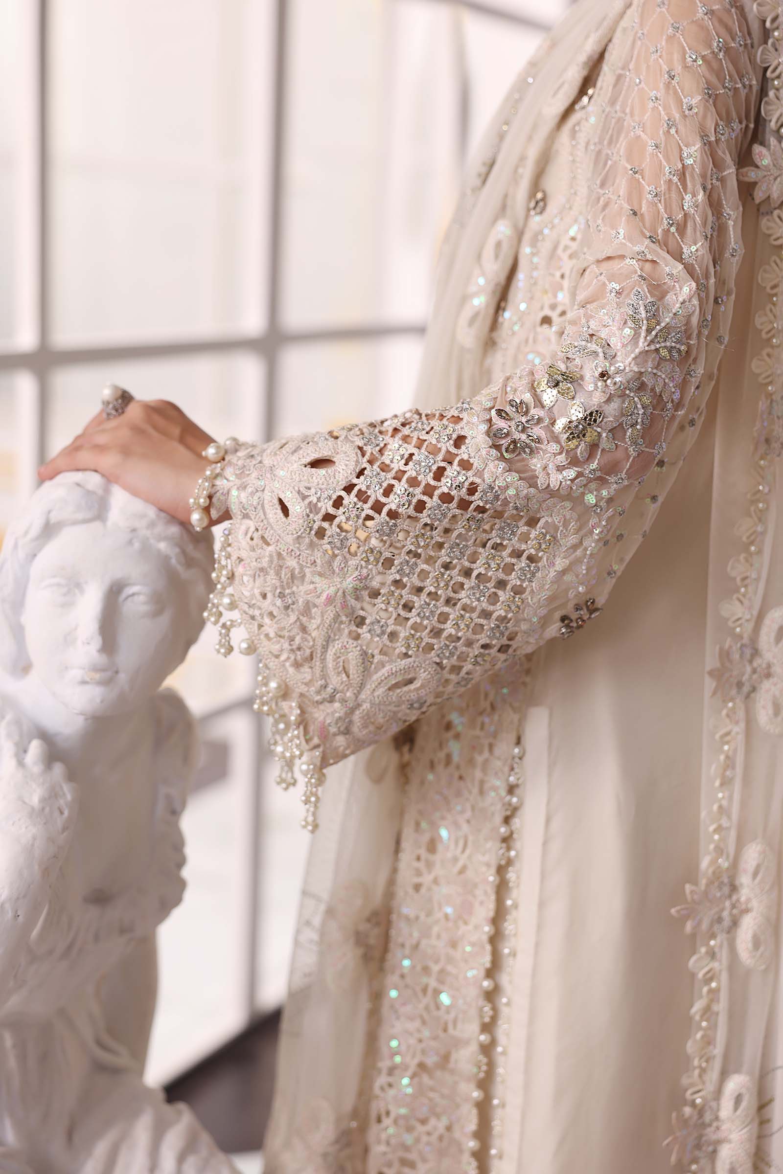 3 Piece Unstitched Embroidered Chiffon Suit | BD-3007 - Image 8