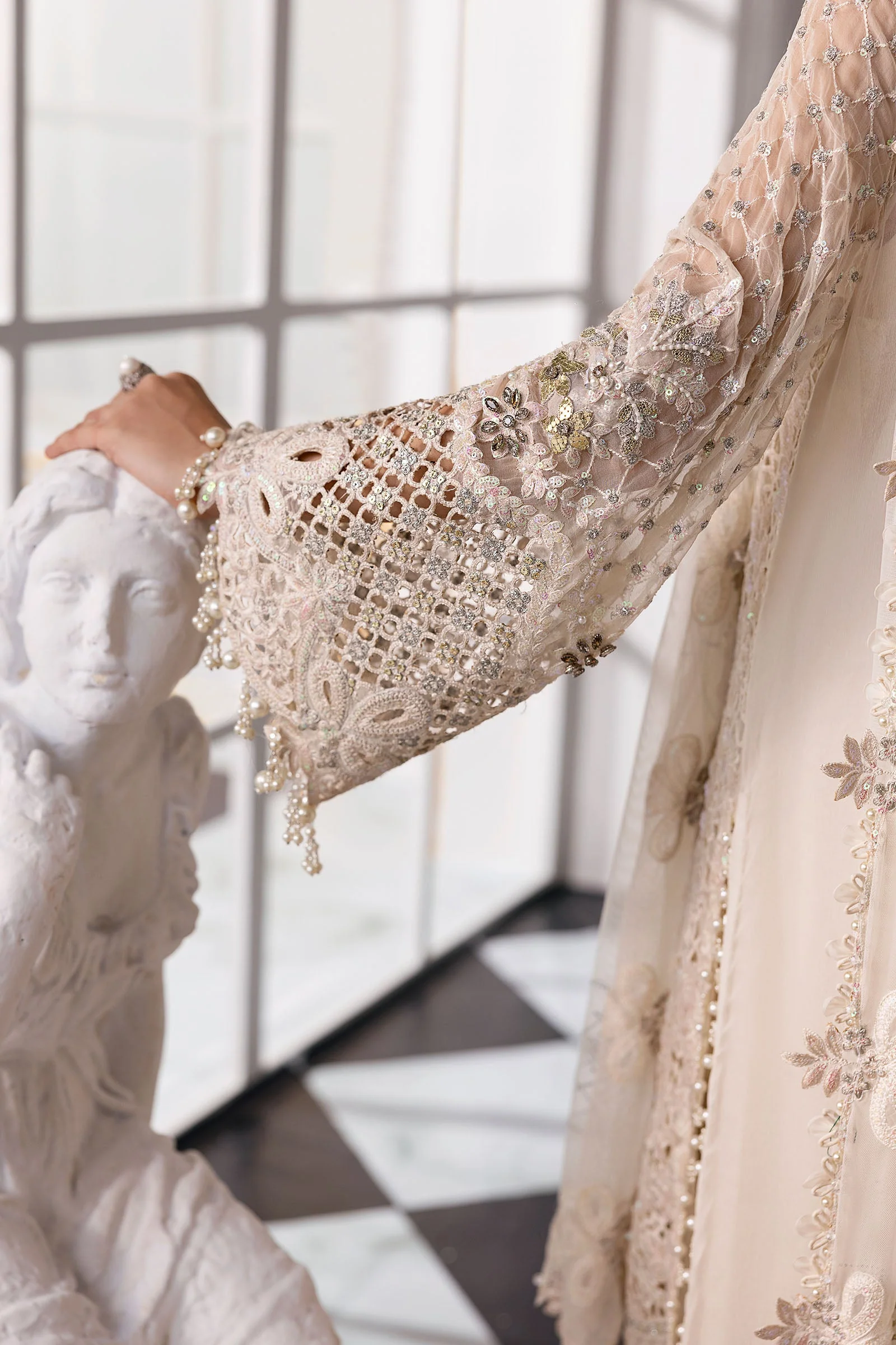 3 Piece Unstitched Embroidered Chiffon Suit | BD-3007 - Image 9