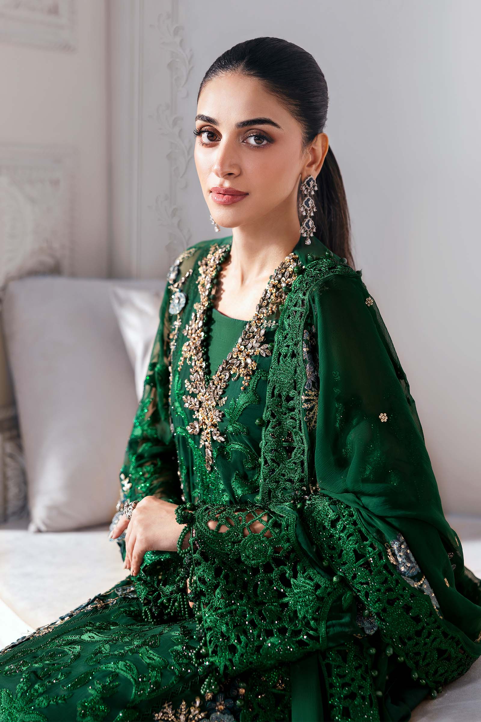 3 Piece Unstitched Embroidered Chiffon Suit | BD-3008 - Image 6