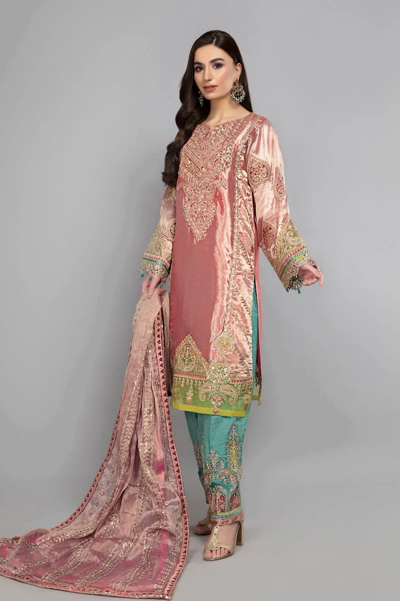 Suit Salmon Pink BDS-2008 - Image 2