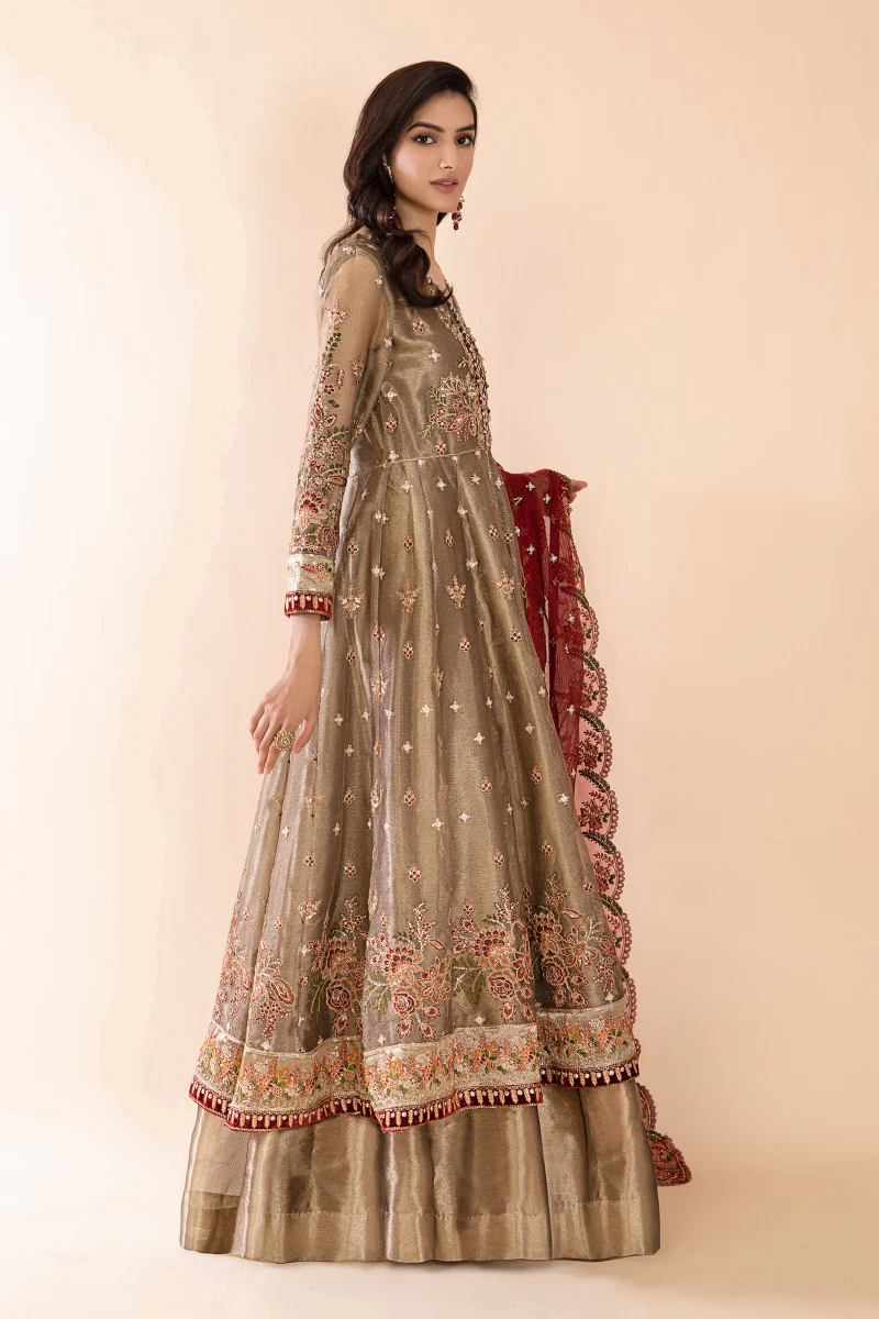 Suit Burnt Gold and Maroon BDS-2401 - Image 2