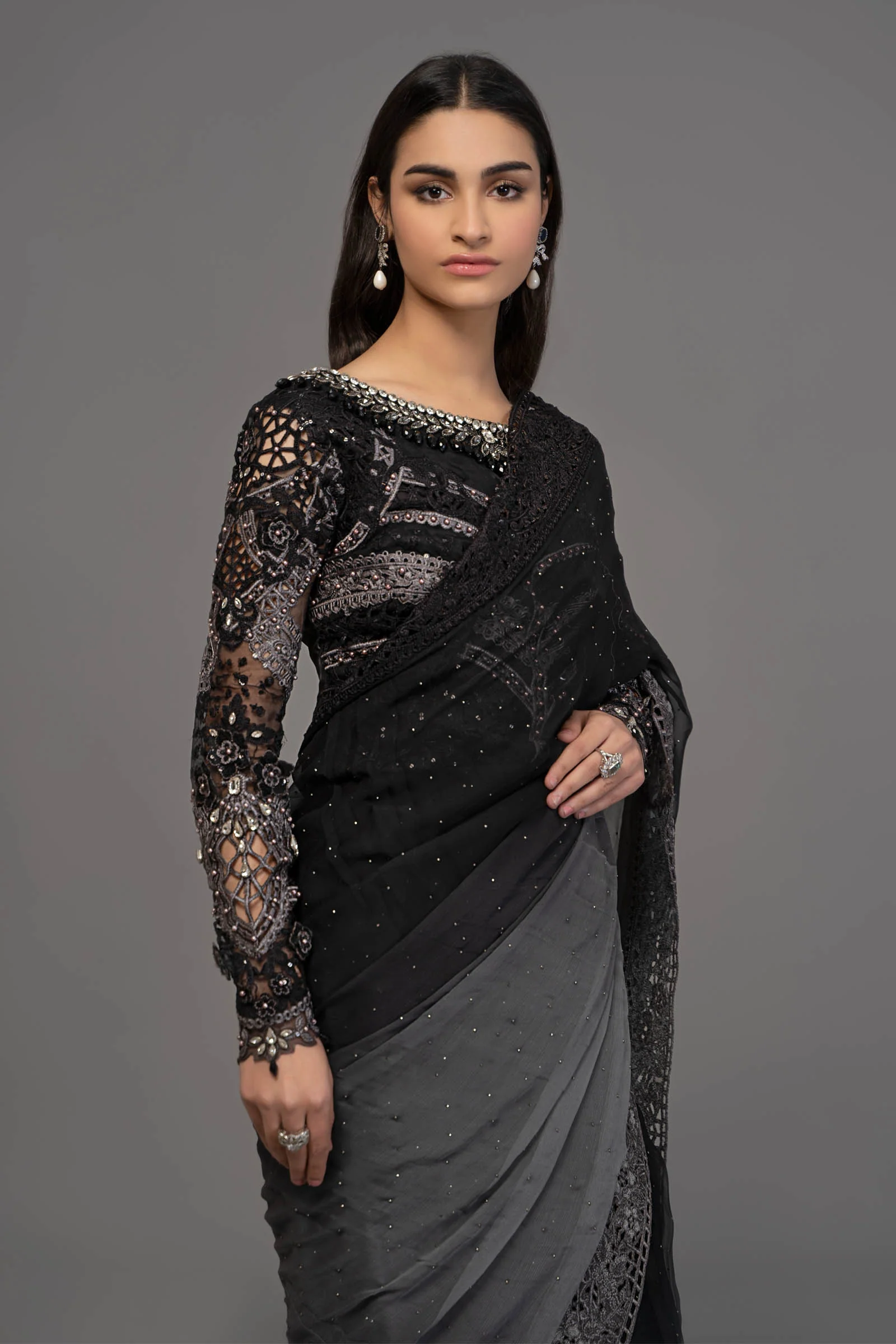 Suit Grey and Black BDS-2504 - Image 2