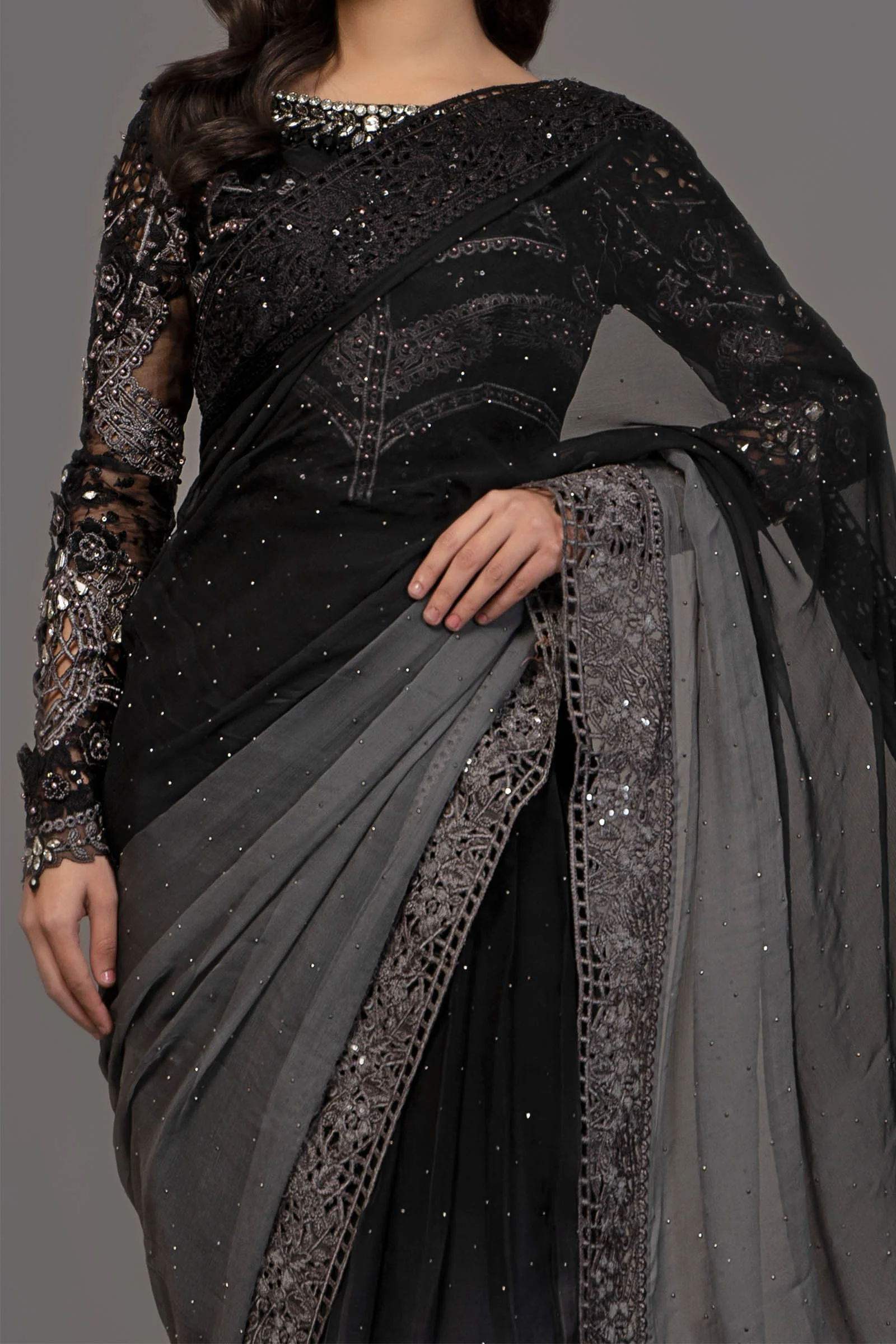 Suit Grey and Black BDS-2504 - Image 4