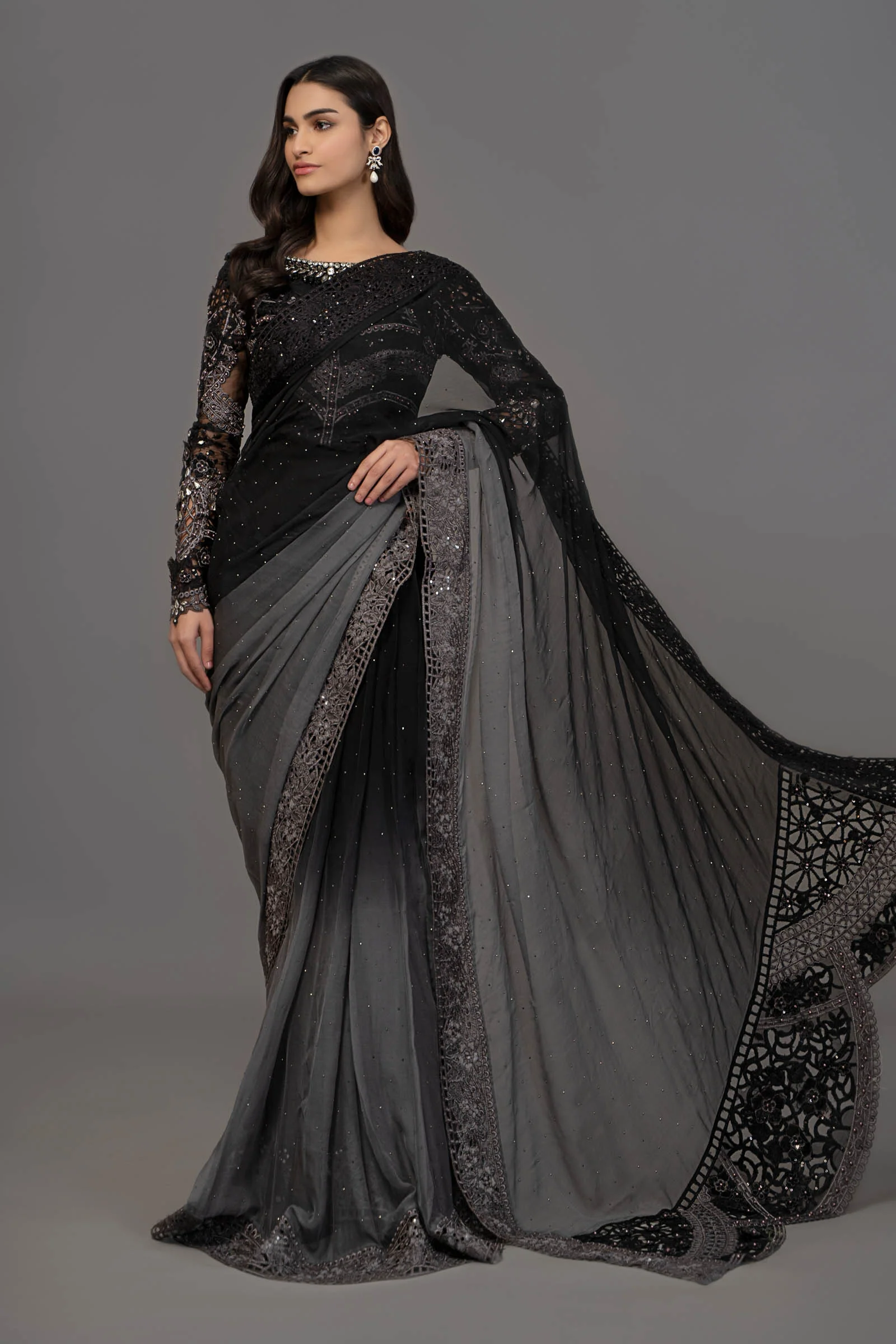 Suit Grey and Black BDS-2504 - Image 5