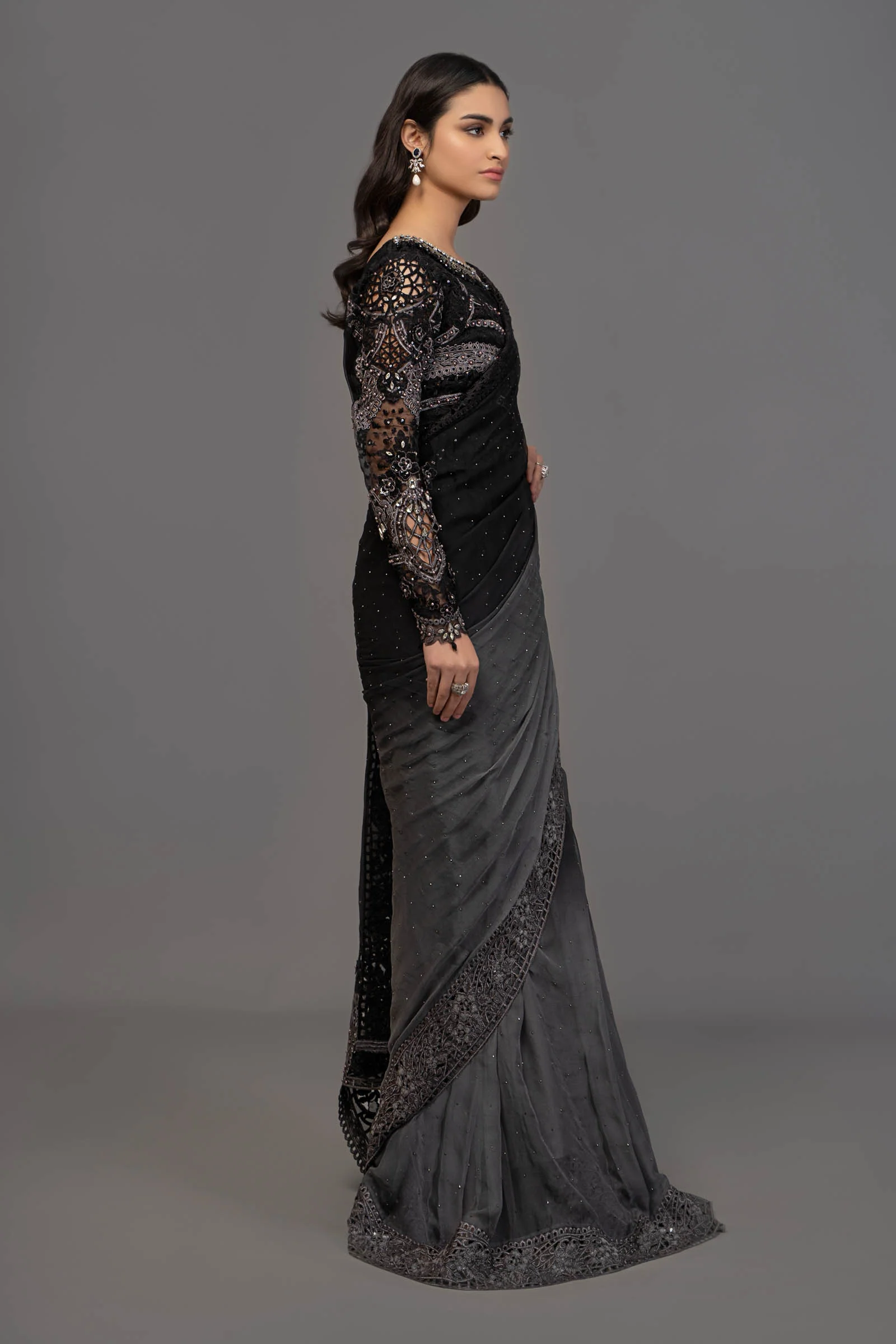 Suit Grey and Black BDS-2504 - Image 6