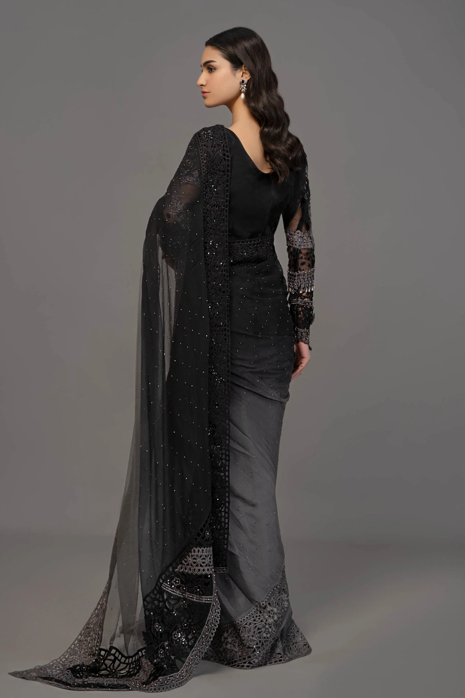 Suit Grey and Black BDS-2504 - Image 7
