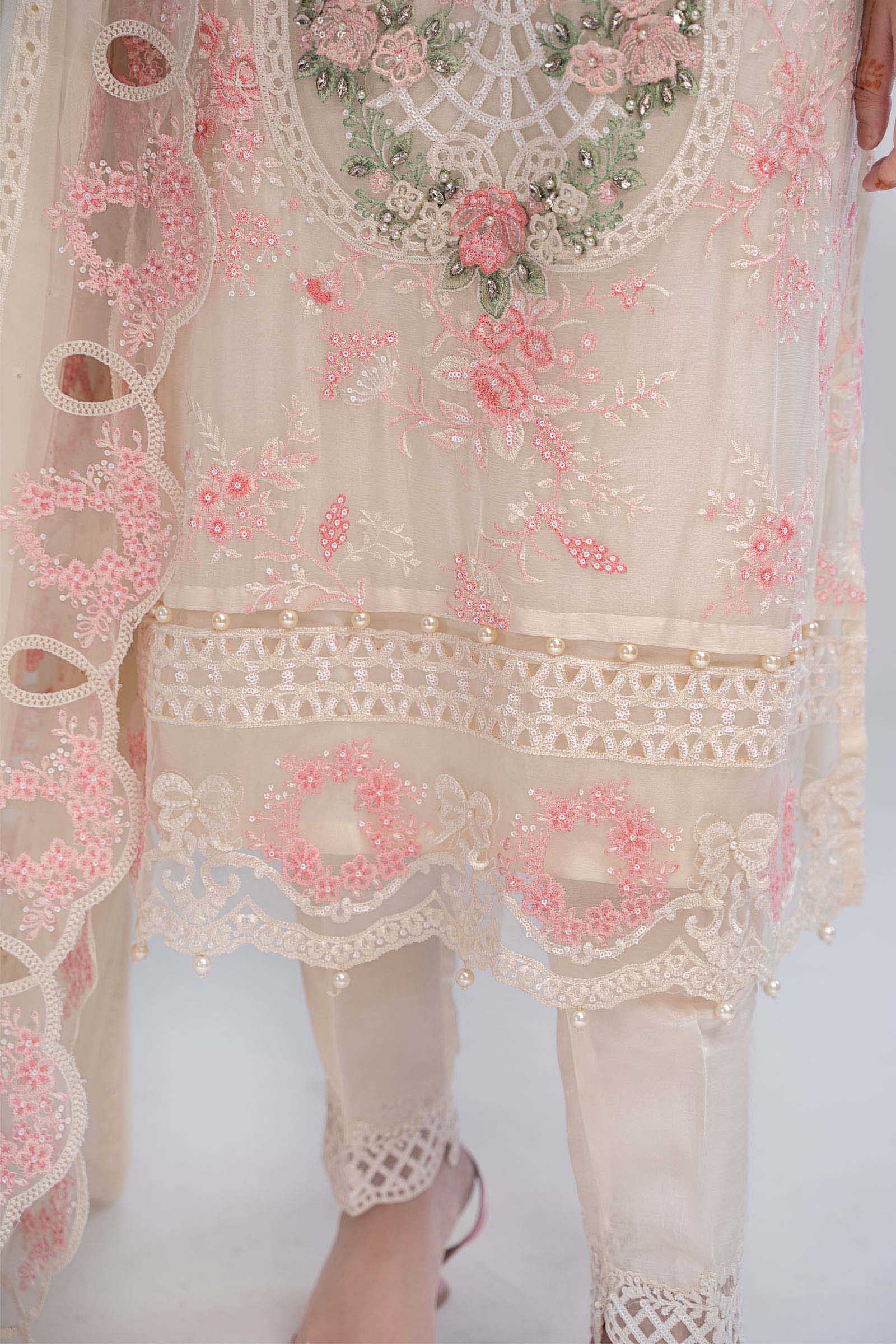 Suit Off White and Pastels BDS-2604 - Image 4
