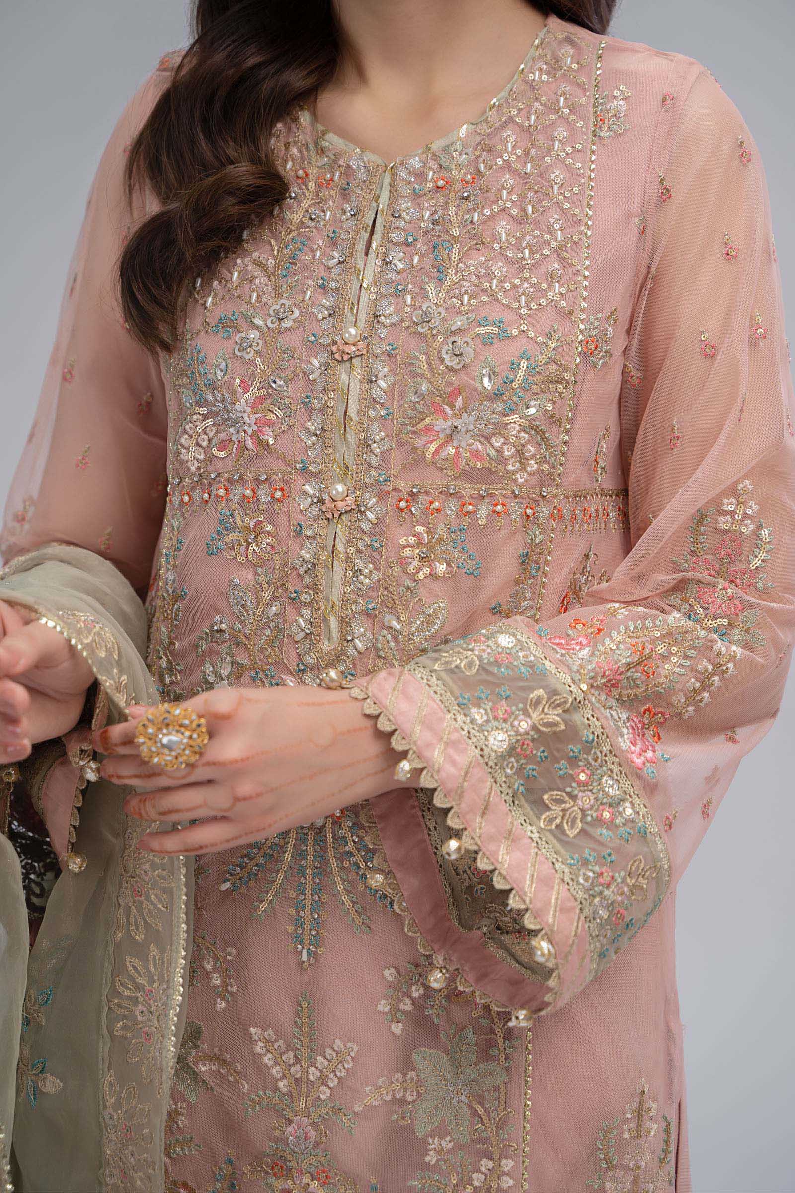 Suit Pink and Sea Green BDS-2607 - Image 3