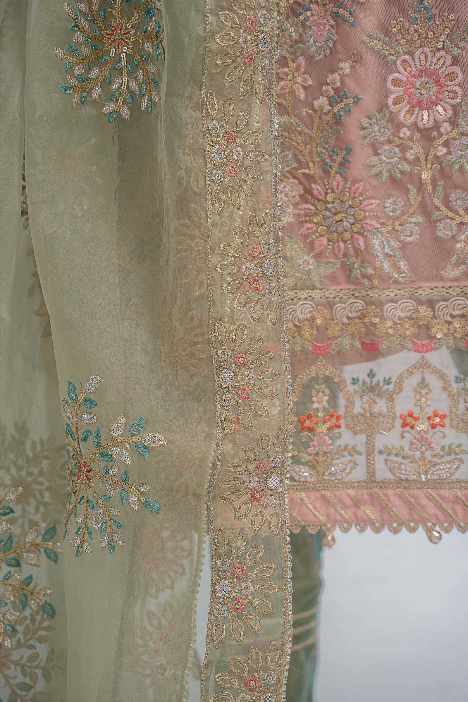 Suit Pink and Sea Green BDS-2607 - Image 5