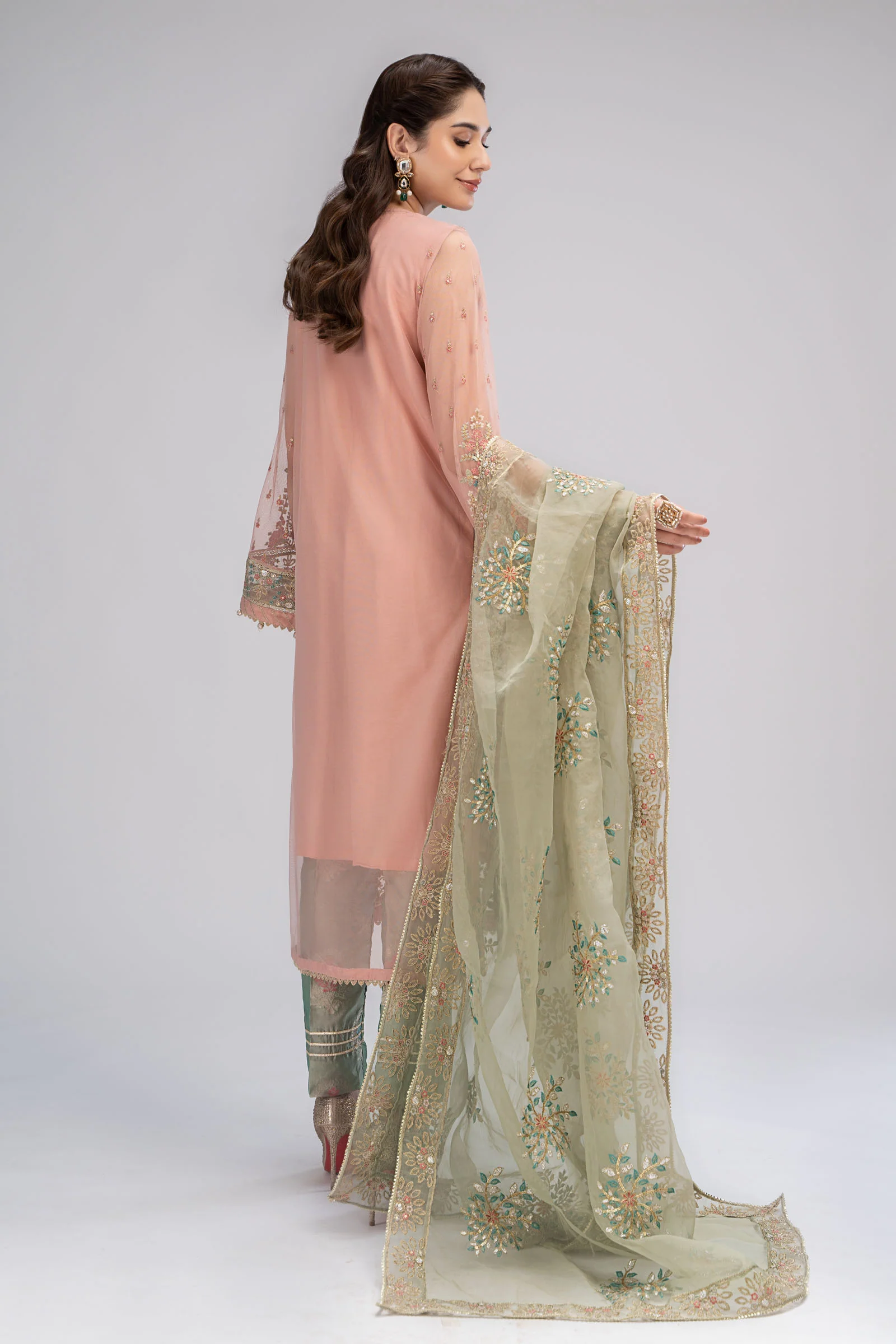 Suit Pink and Sea Green BDS-2607 - Image 7