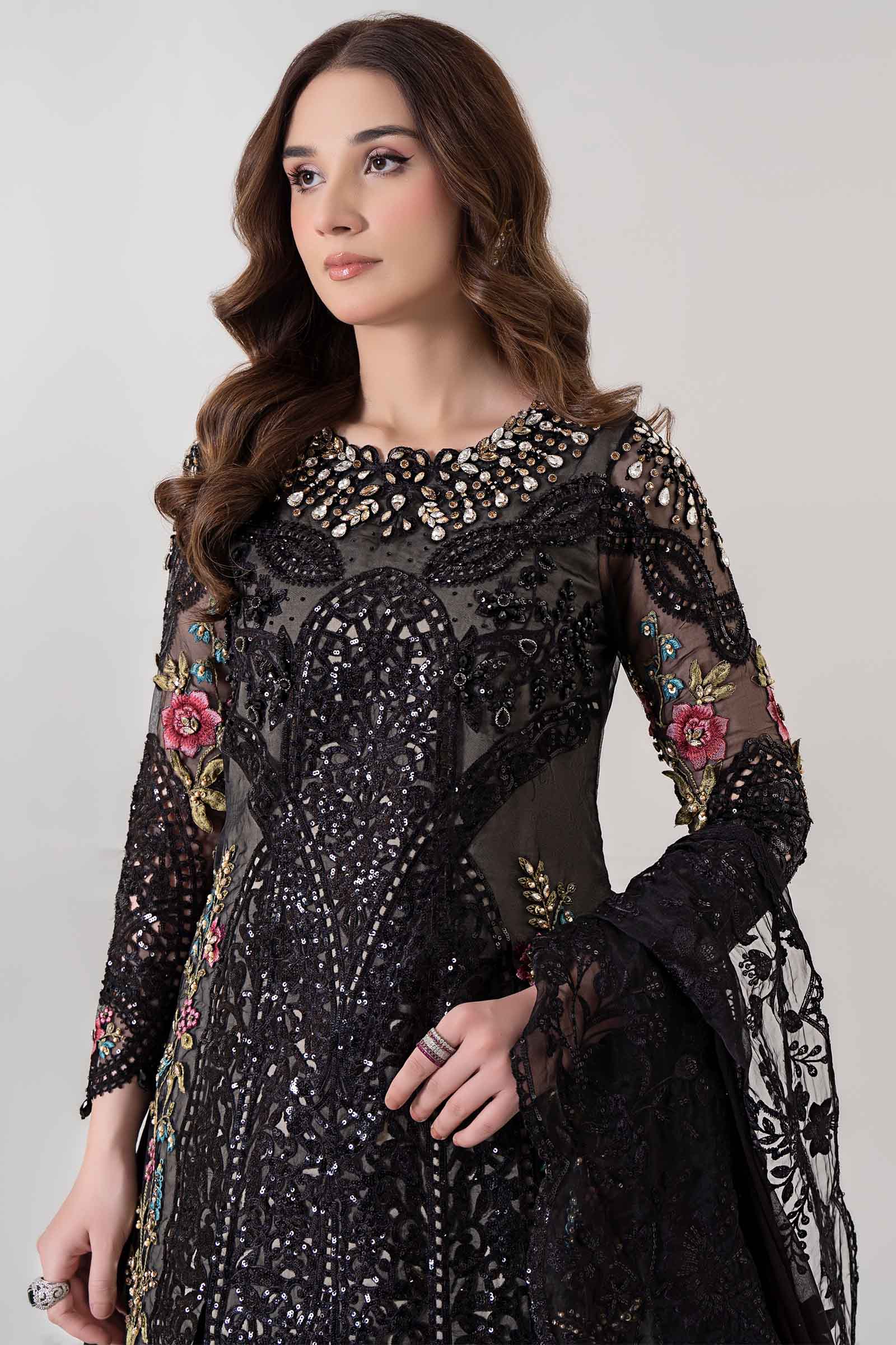 3 Piece Embroidered Organza Suit | BDS-2802 - Image 2