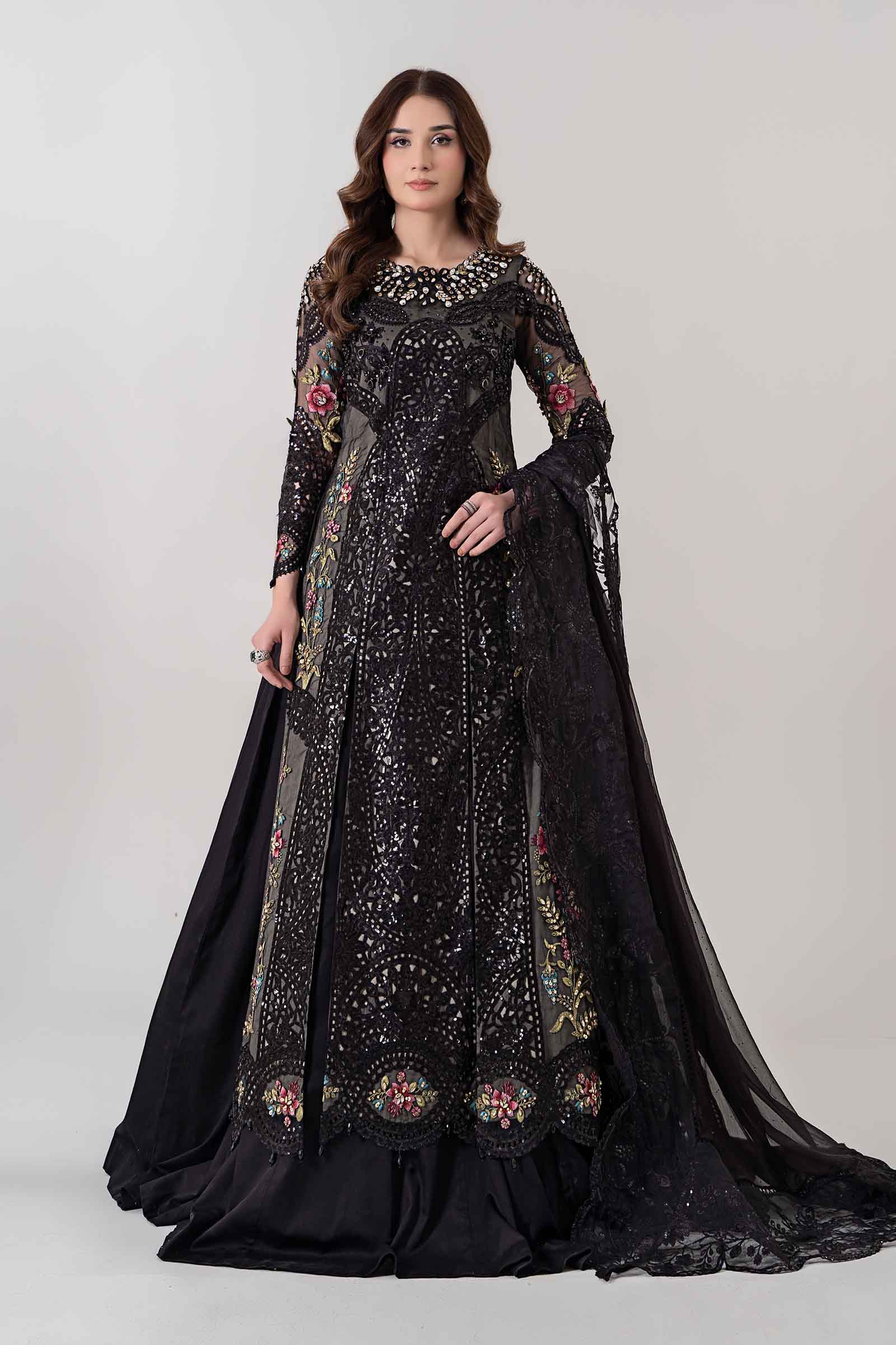3 Piece Embroidered Organza Suit | BDS-2802 - Image 4