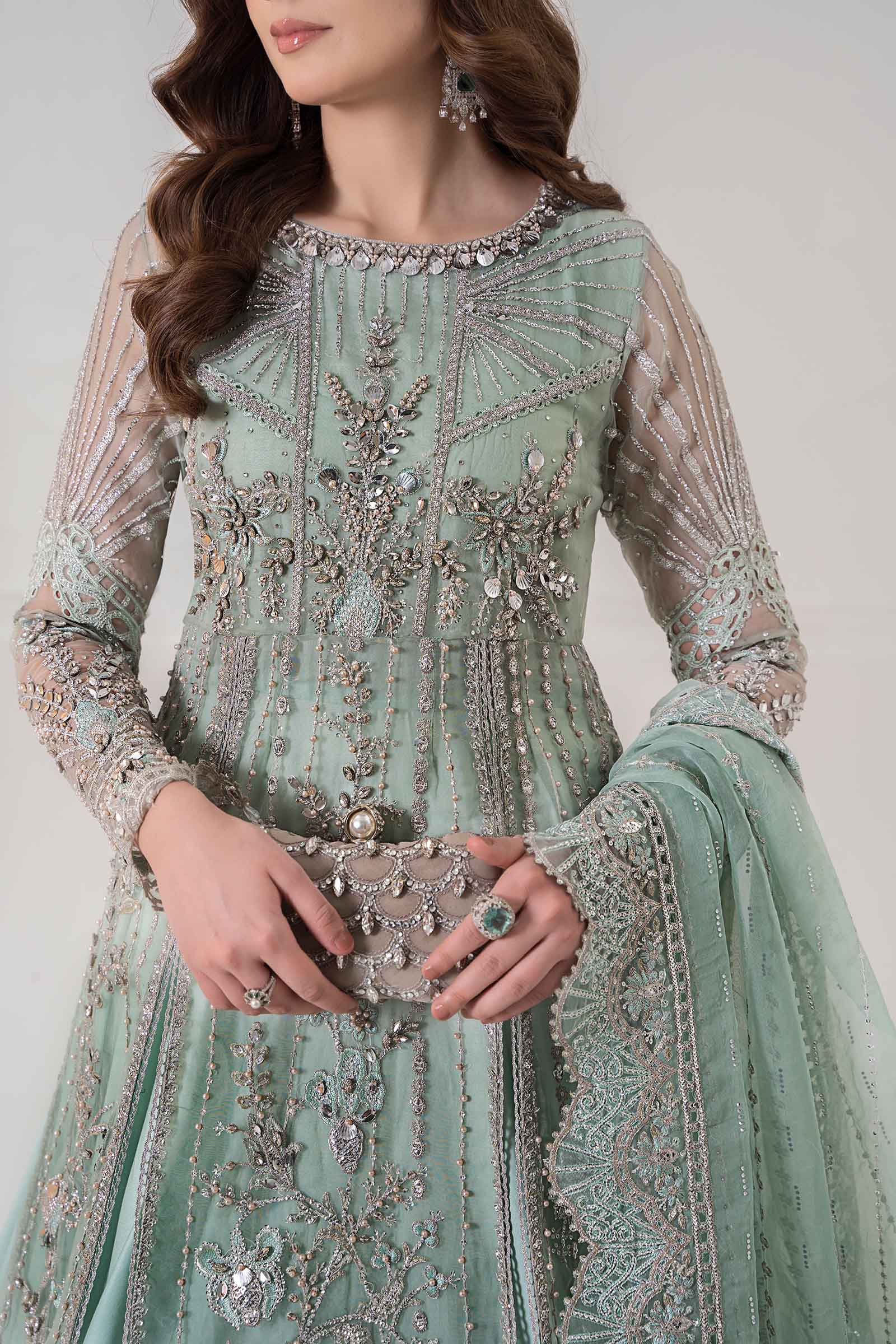3 Piece Embroidered Organza Suit | BDS-2803 - Image 3