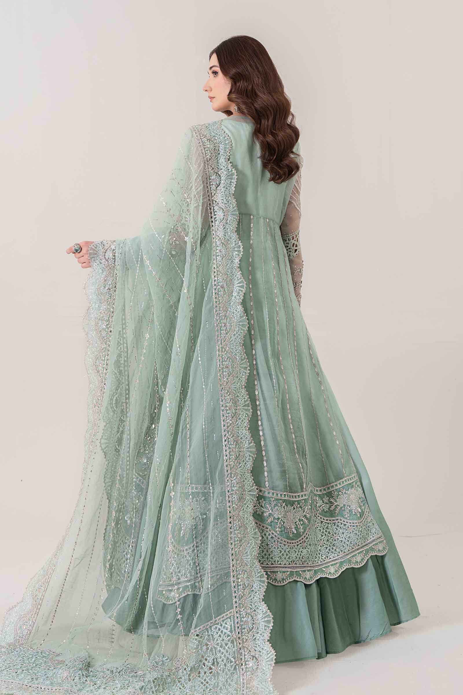 3 Piece Embroidered Organza Suit | BDS-2803 - Image 6
