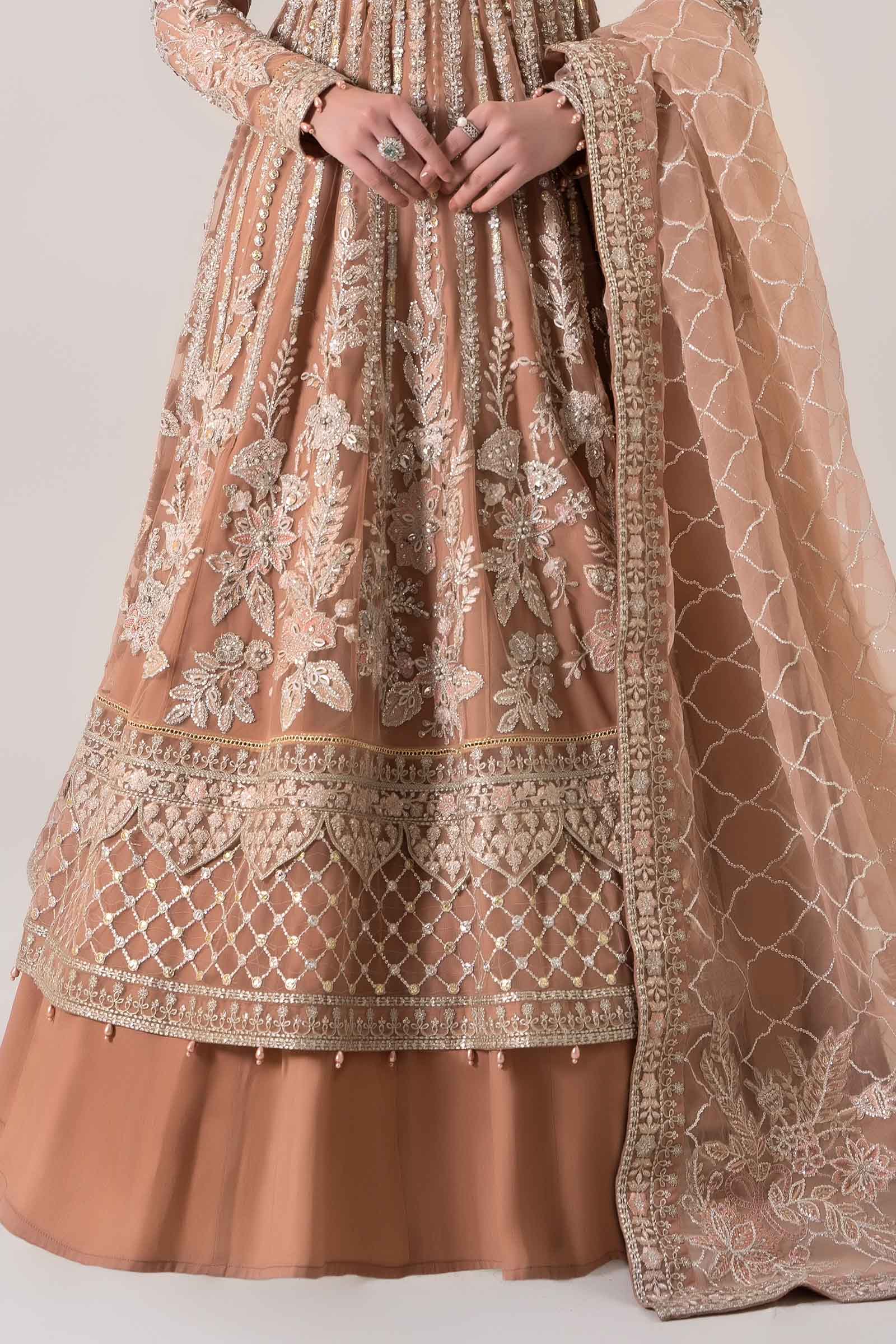 3 Piece Embroidered Net Suit | BDS-2804 - Image 3