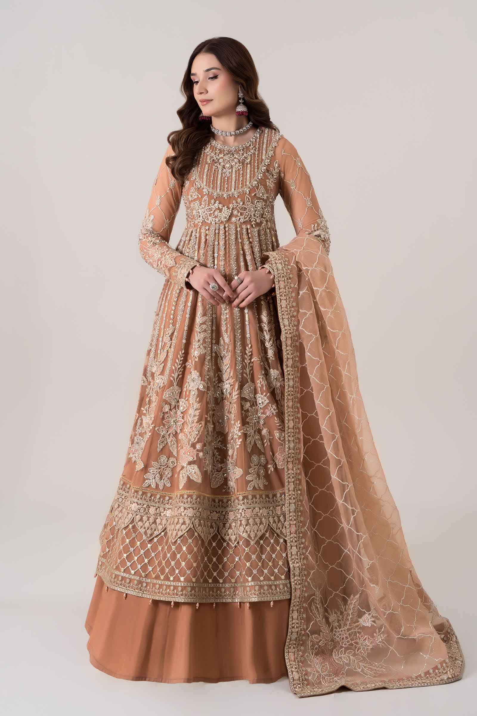 3 Piece Embroidered Net Suit | BDS-2804 - Image 4