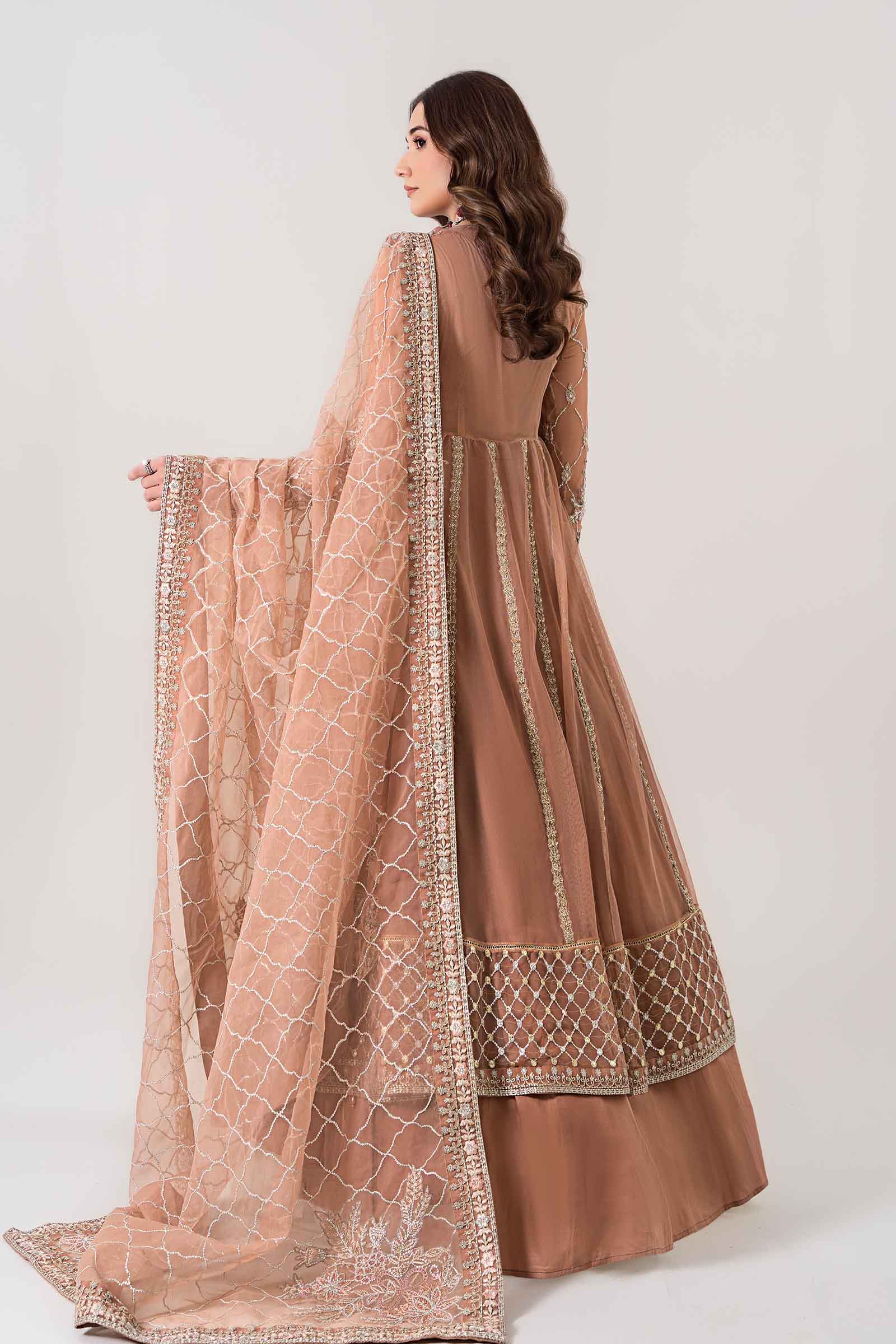 3 Piece Embroidered Net Suit | BDS-2804 - Image 6