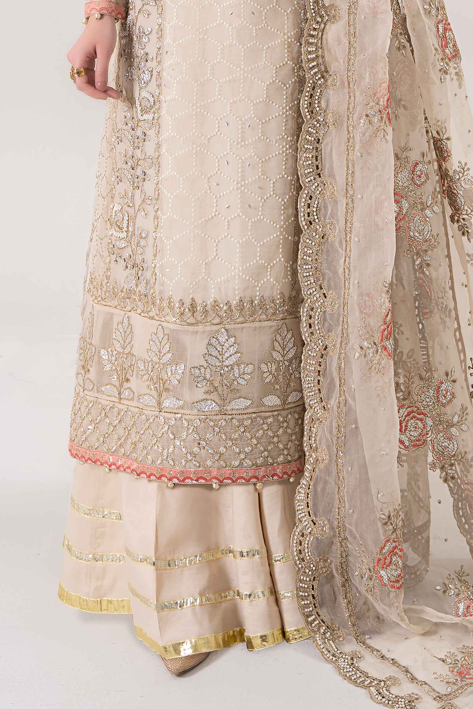 3 Piece Embroidered Organza Suit | BDS-2805 - Image 3