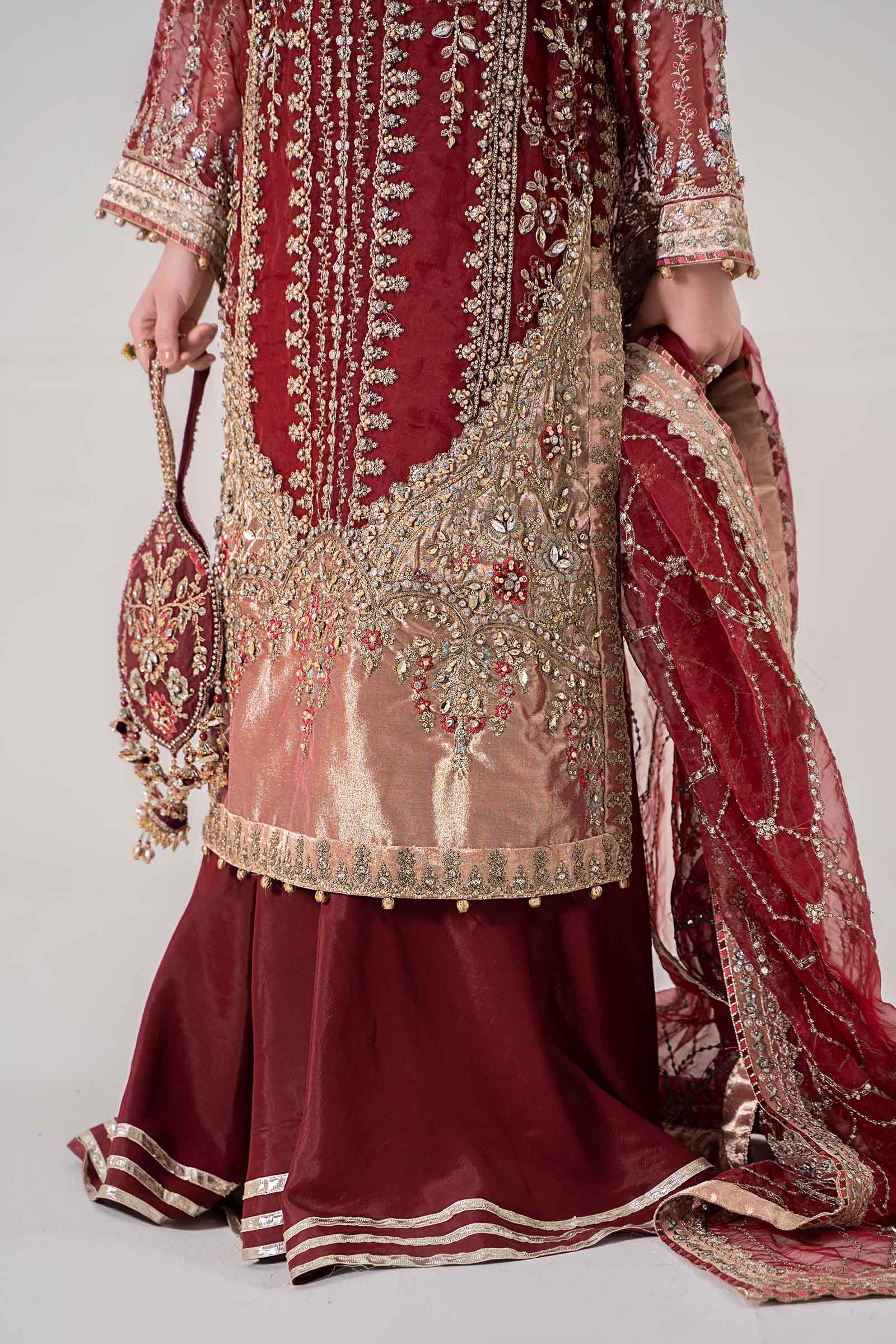 3 Piece Embroidered Organza Suit | BDS-2807 - Image 2