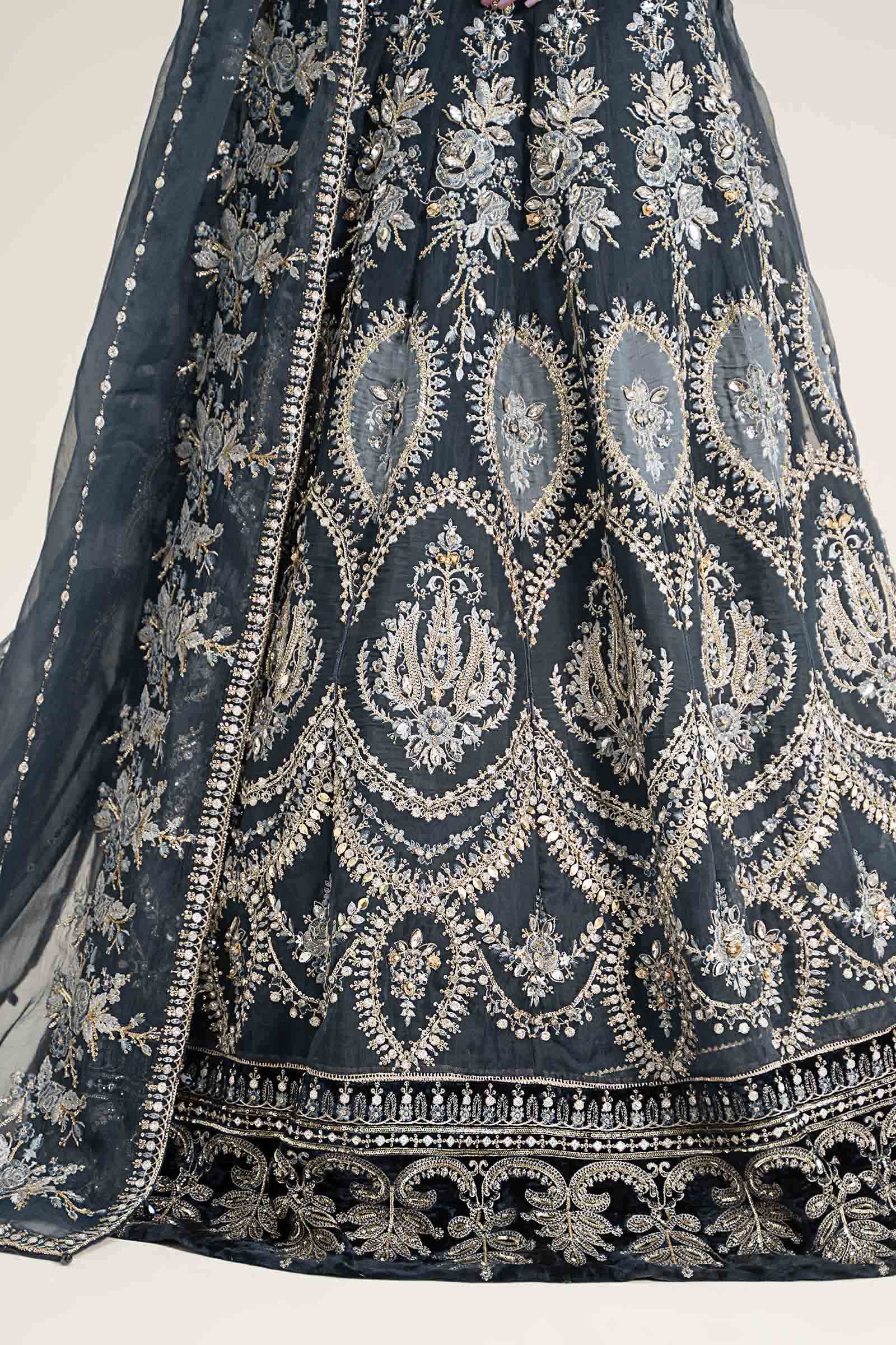 3 Piece Embroidered Organza Suit | BDS-2901 - Image 4