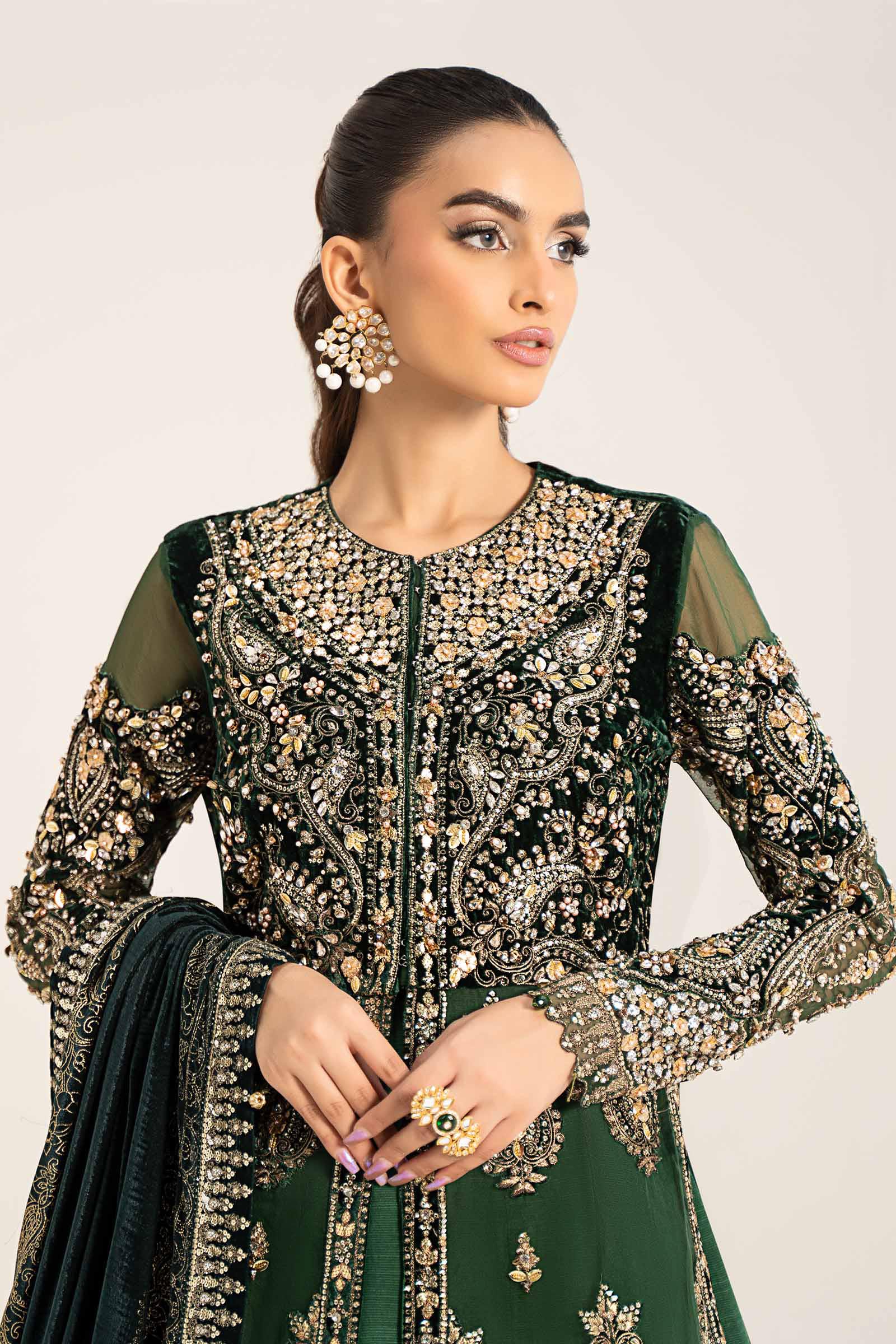 3 Piece Embroidered Organza Suit | BDS-2904 - Image 2