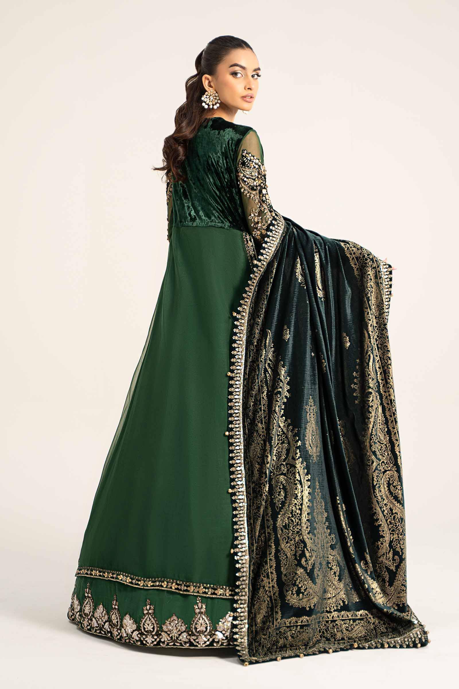 3 Piece Embroidered Organza Suit | BDS-2904 - Image 6