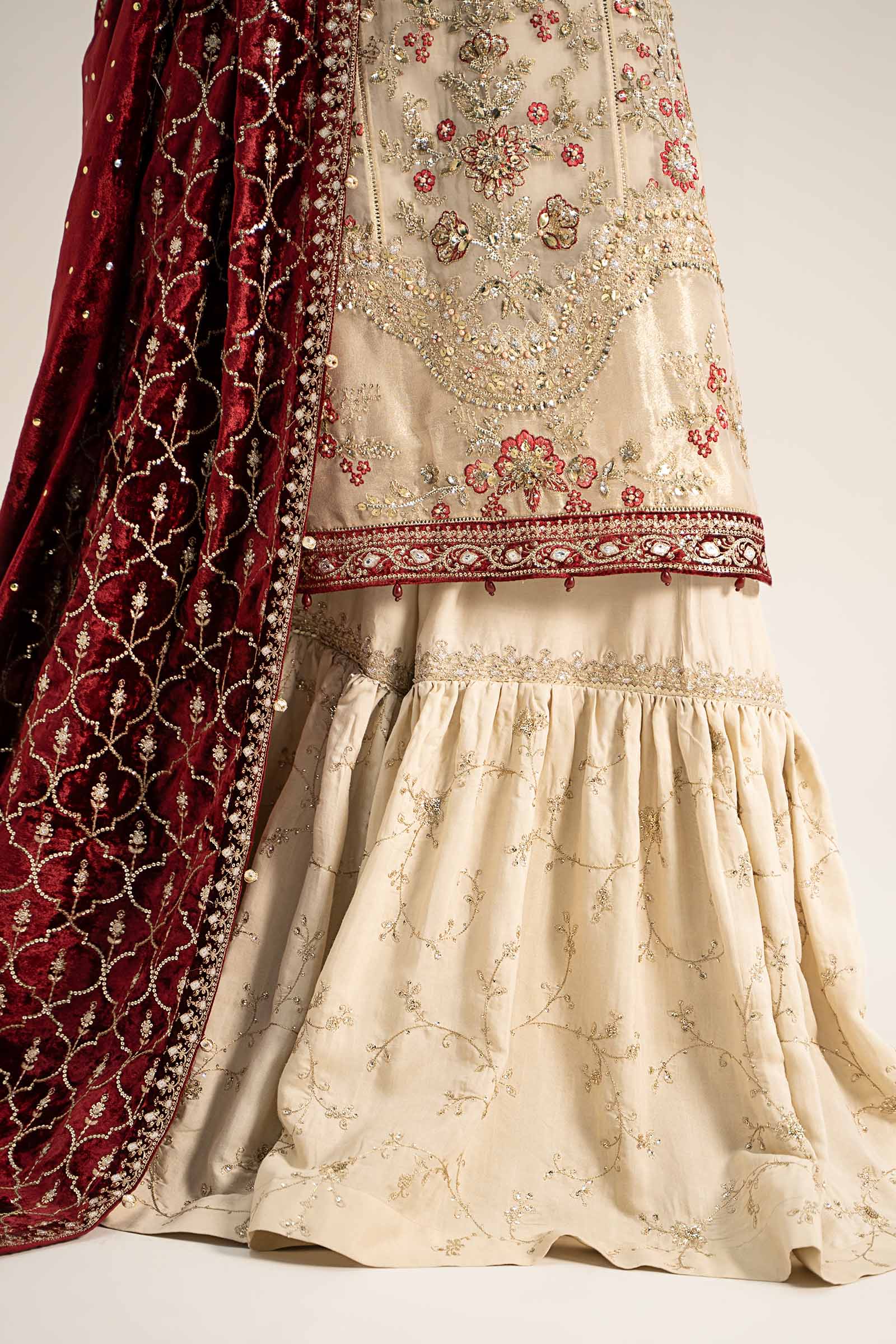 3 Piece Embroidered Organza Suit | BDS-2905 - Image 5