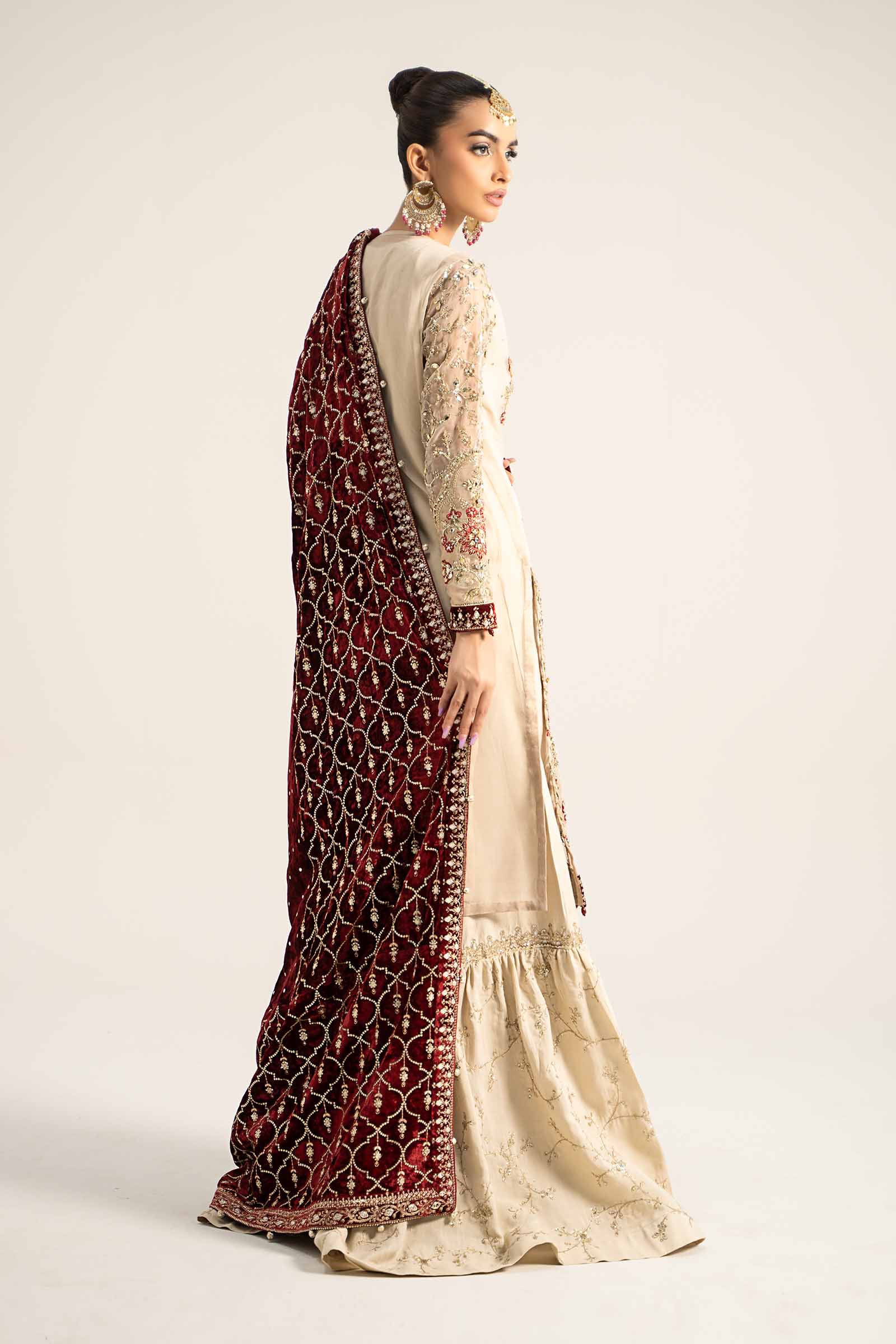 3 Piece Embroidered Organza Suit | BDS-2905 - Image 6