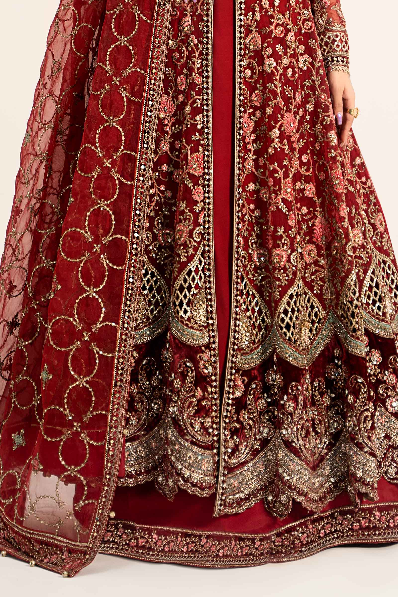 3 Piece Embroidered Organza Suit | BDS-2908 - Image 5