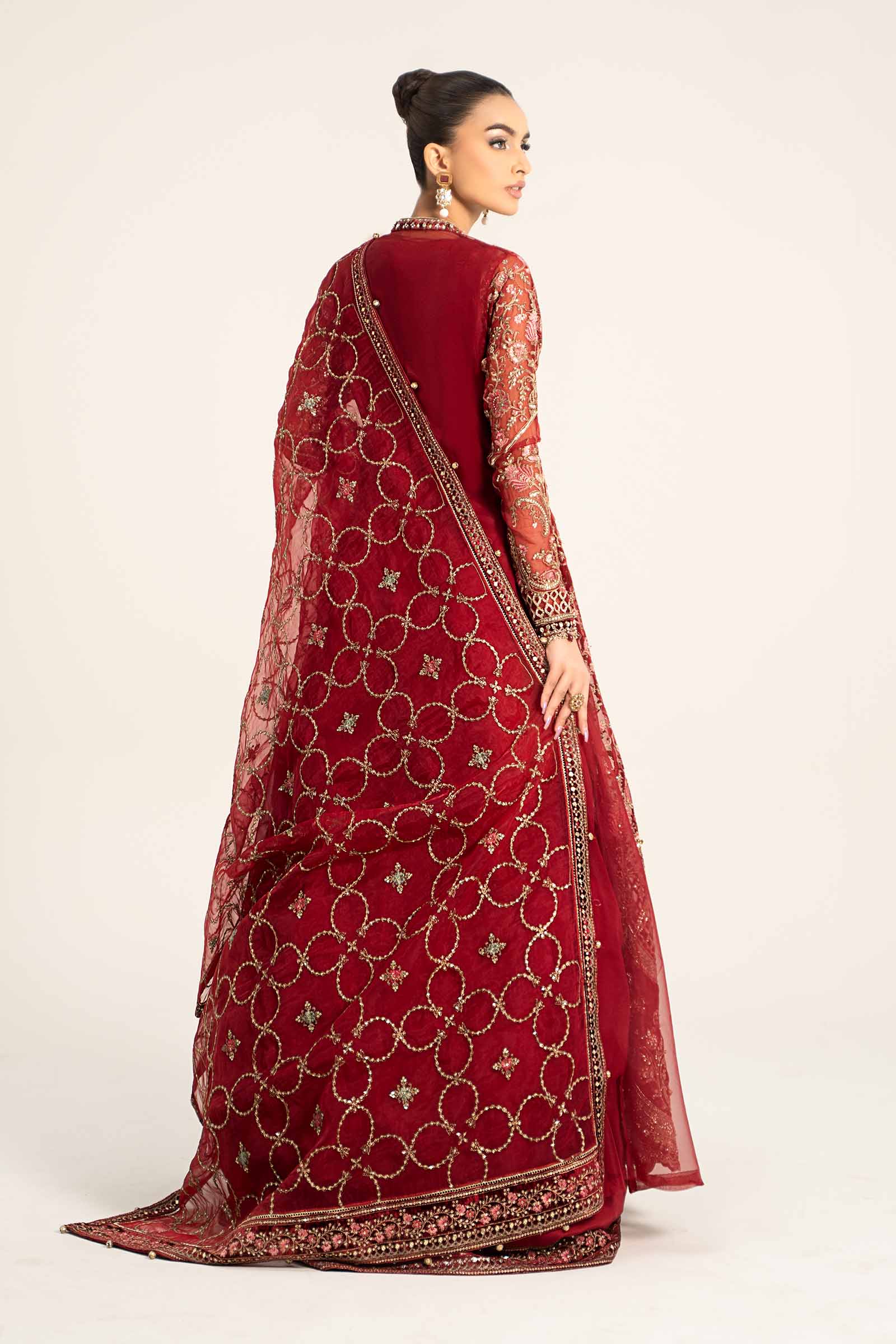 3 Piece Embroidered Organza Suit | BDS-2908 - Image 6