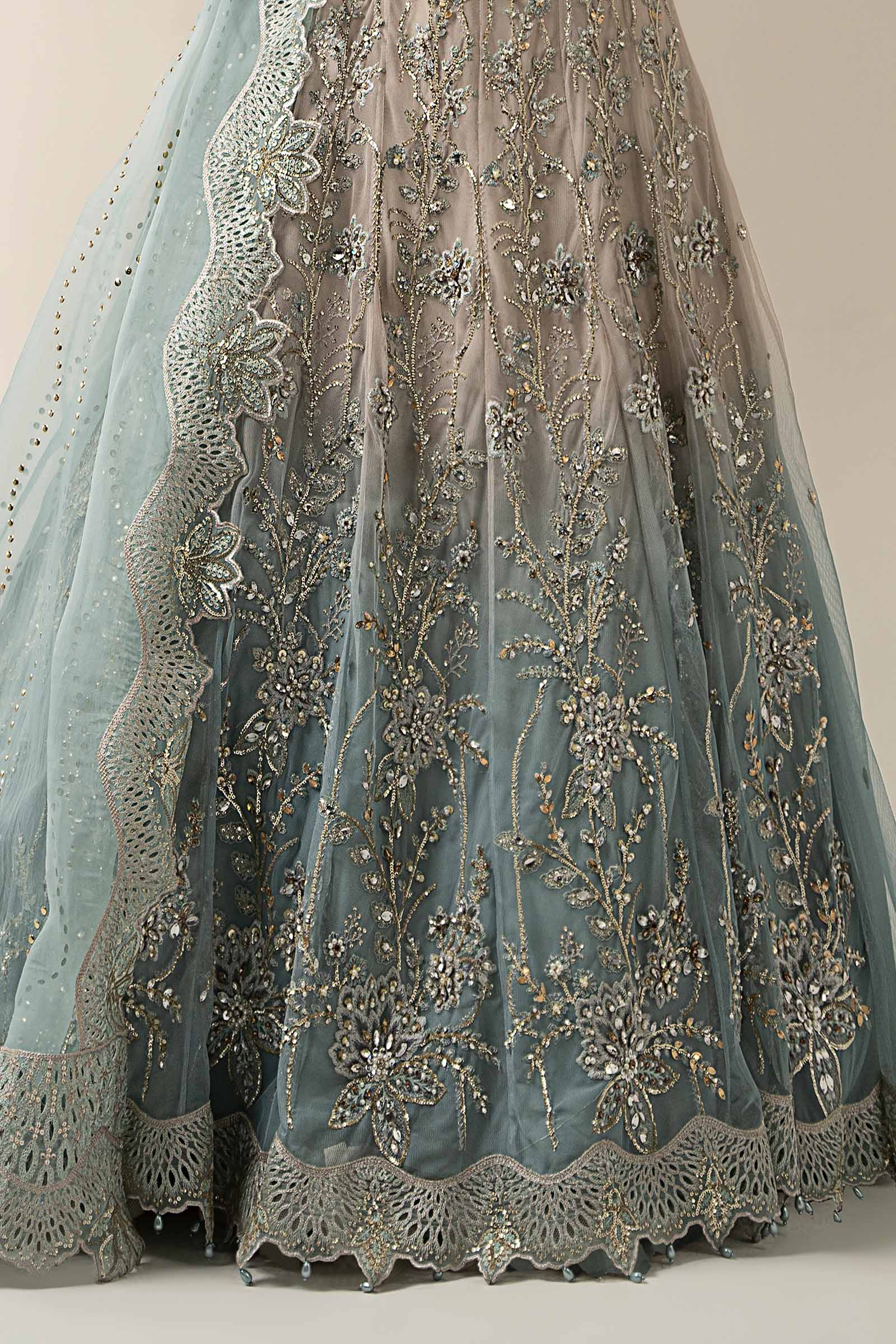 3 Piece Embroidered Net Suit | BDS-3002 - Image 4
