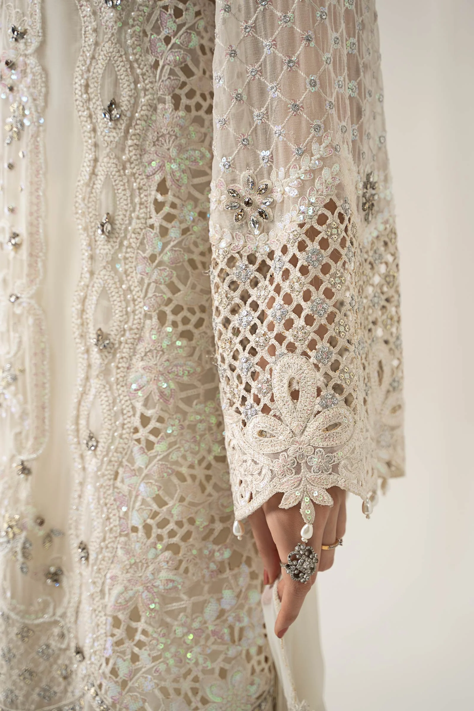 3 Piece Embroidered Chiffon Suit | BDS-3007 - Image 6