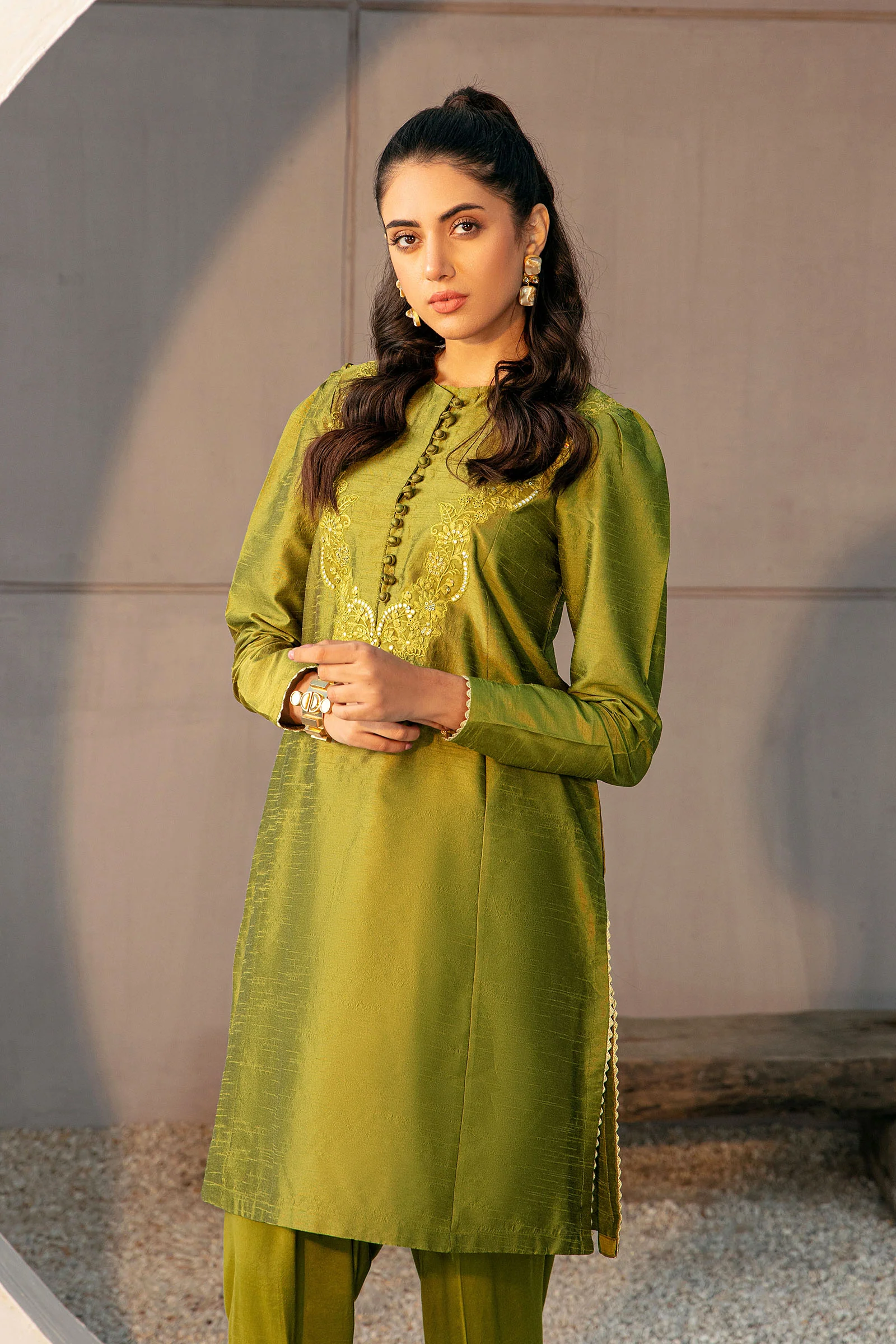 Shirt Olive Green BETW22W126 - Image 2