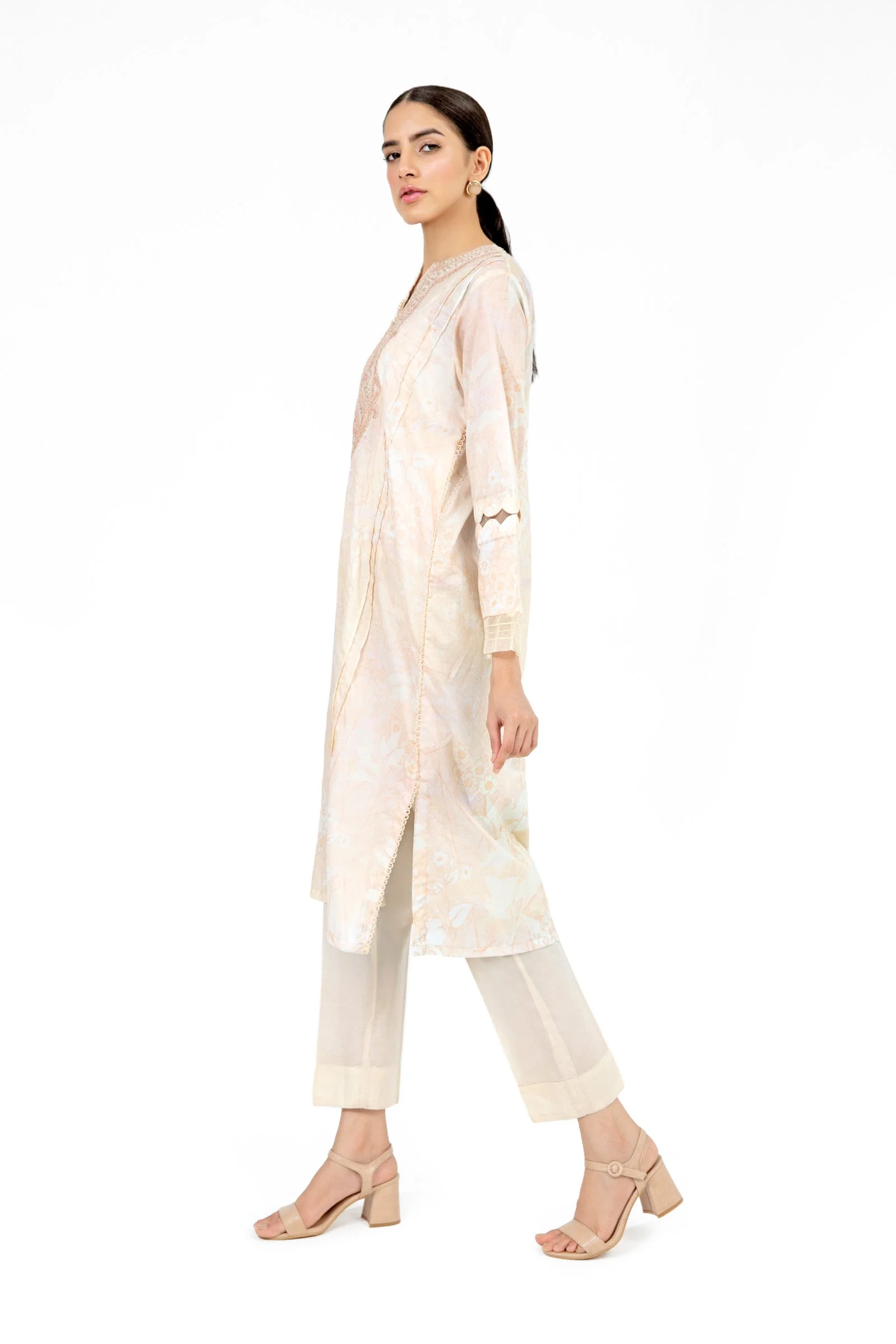 Shirt Peach Printed BUTW22S024 - Image 3