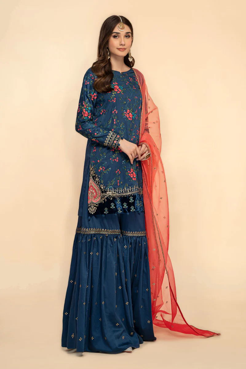 Suit Royal Blue and Salmon CSS-505 - Image 3
