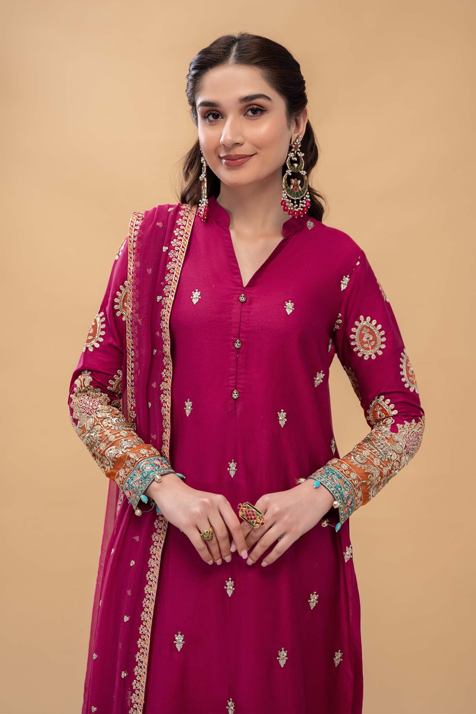 Suit Magenta Hot pink CSS-601 - Image 2