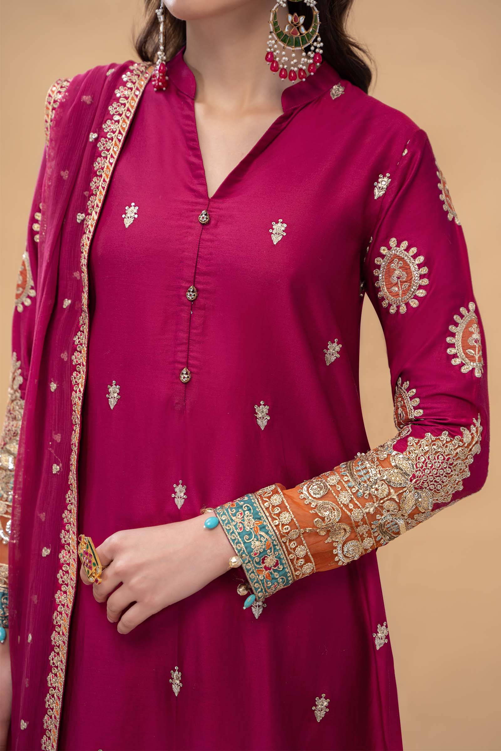 Suit Magenta Hot pink CSS-601 - Image 3
