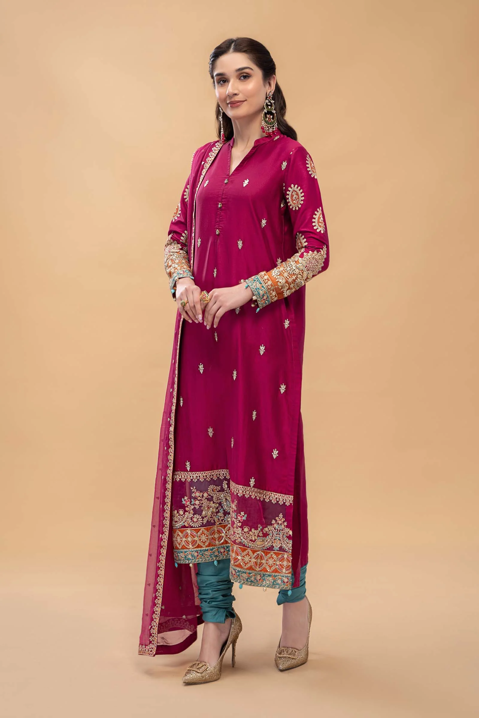 Suit Magenta Hot pink CSS-601 - Image 6