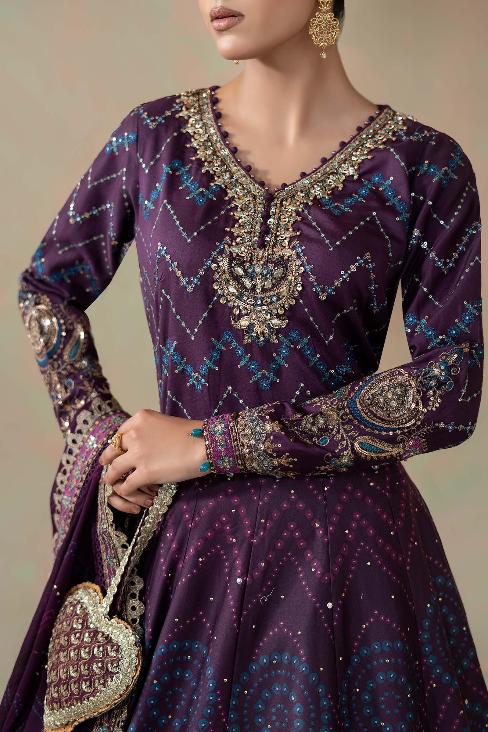 3 Piece Embroidered Cotton Satin Suit | CSS-802 - Image 5