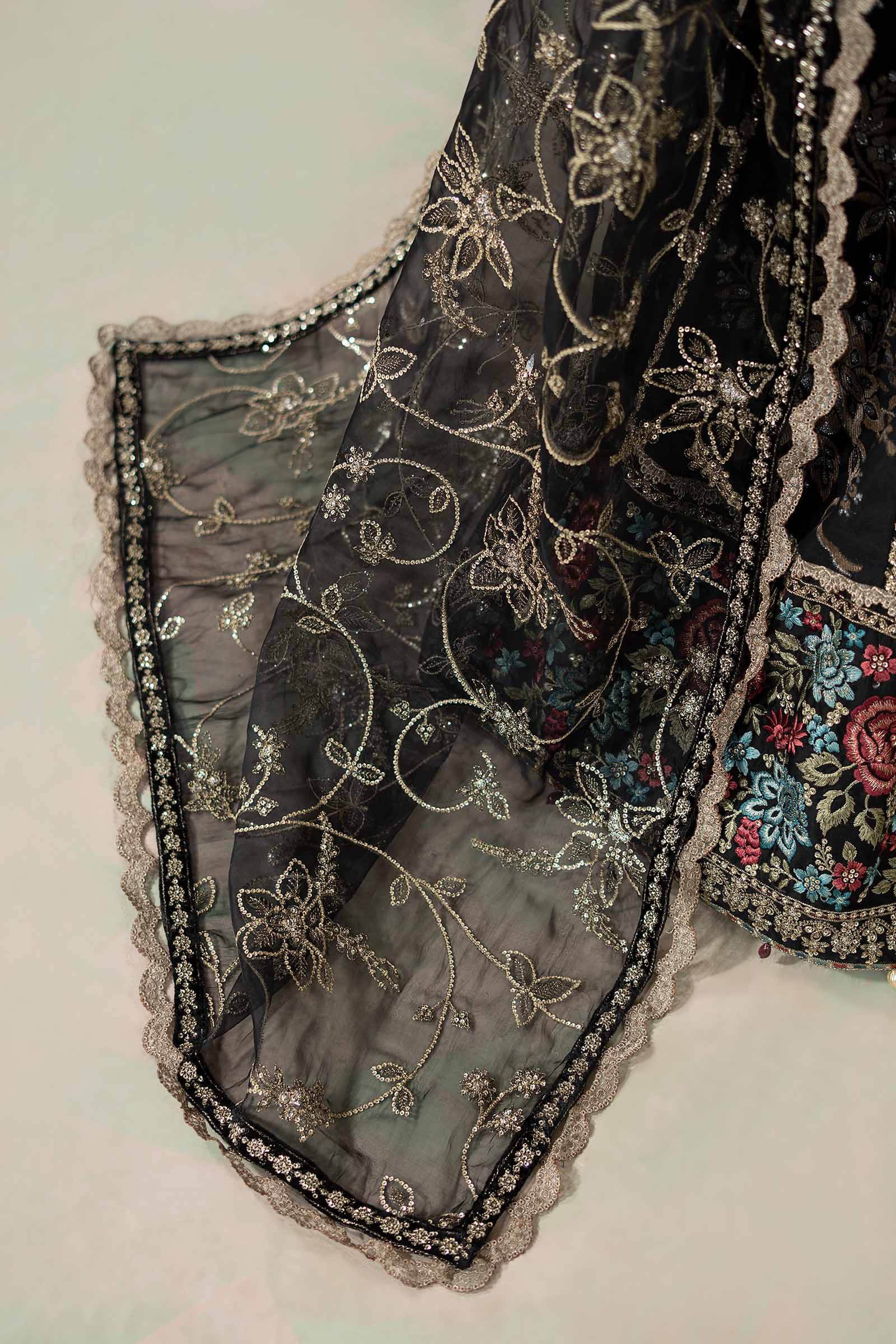 3 Piece Embroidered Cotton Satin Suit | CSS-806 - Image 8