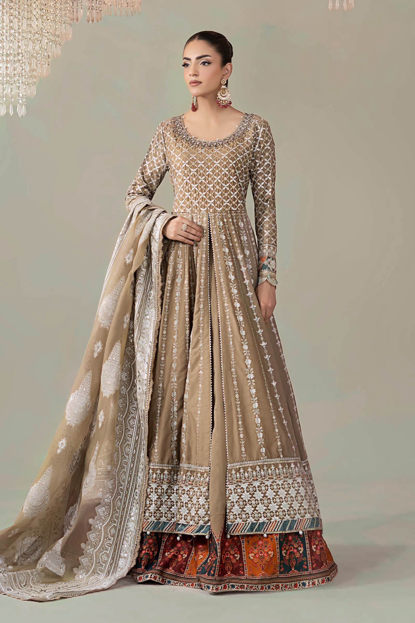 3 Piece Embroidered Cotton Satin Suit | CSS-810