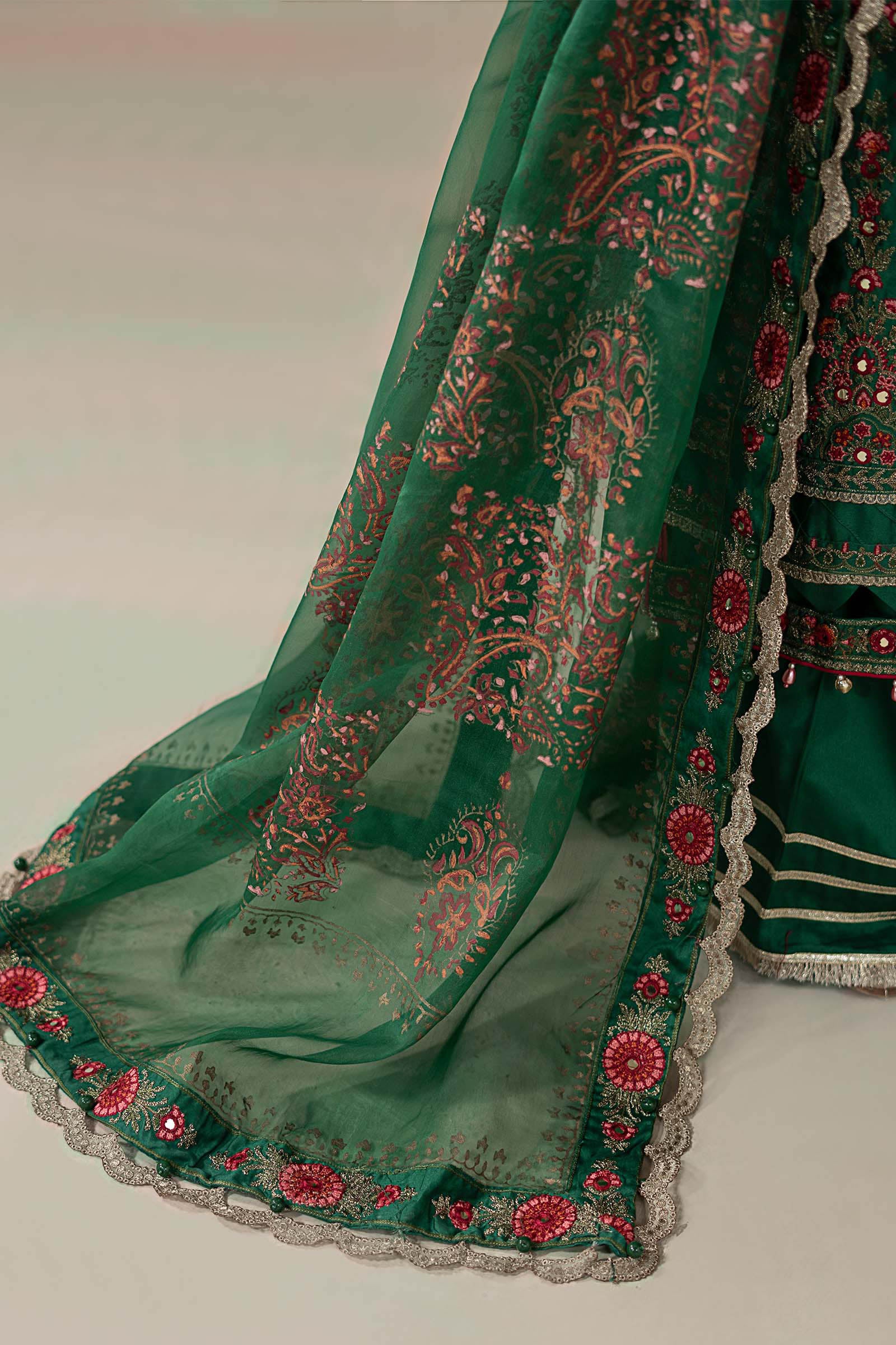 3 Piece Embroidered Cotton Satin Suit | CSS-811 - Image 4