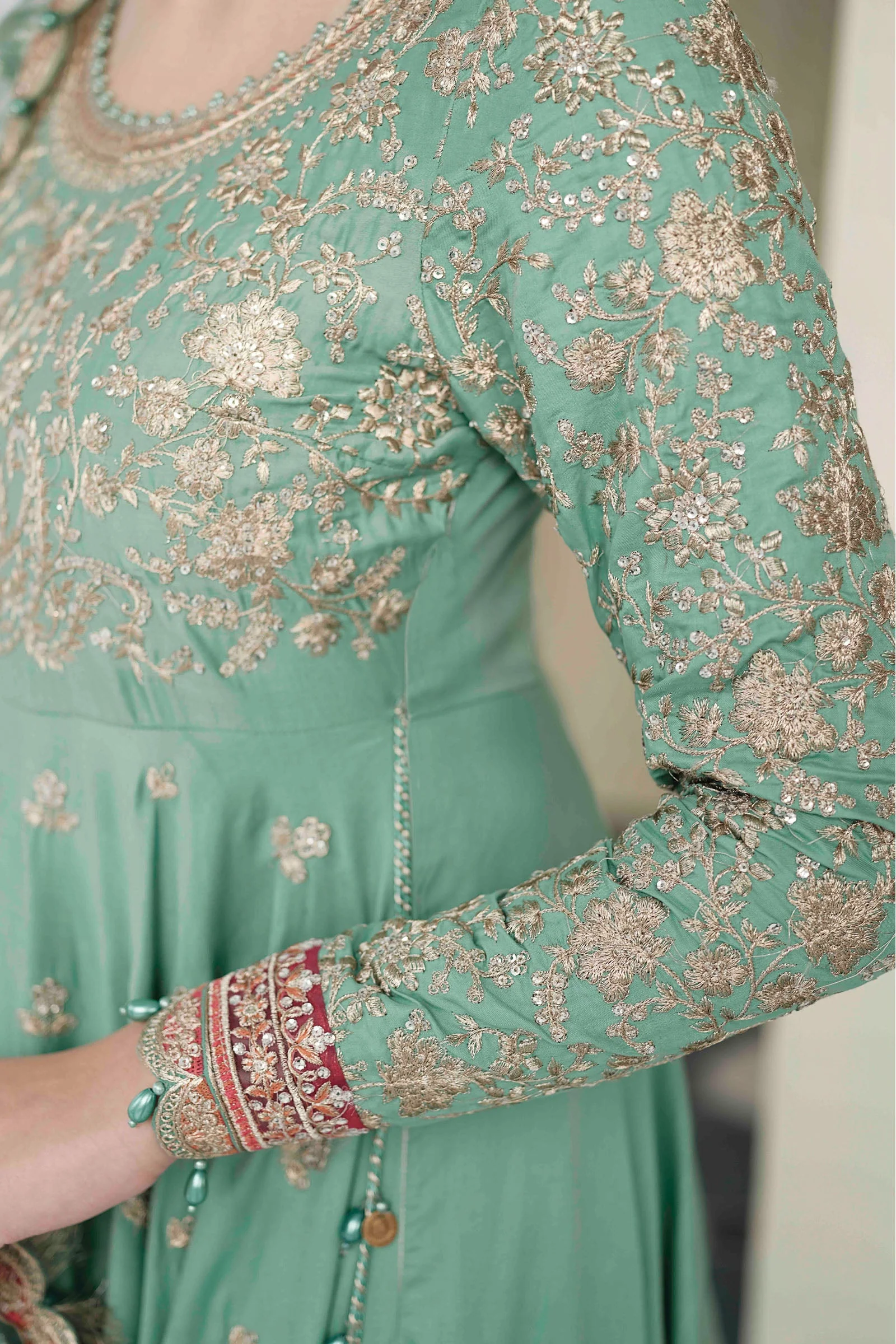 Unstitched Sateen - Aqua CST-606 - Image 4