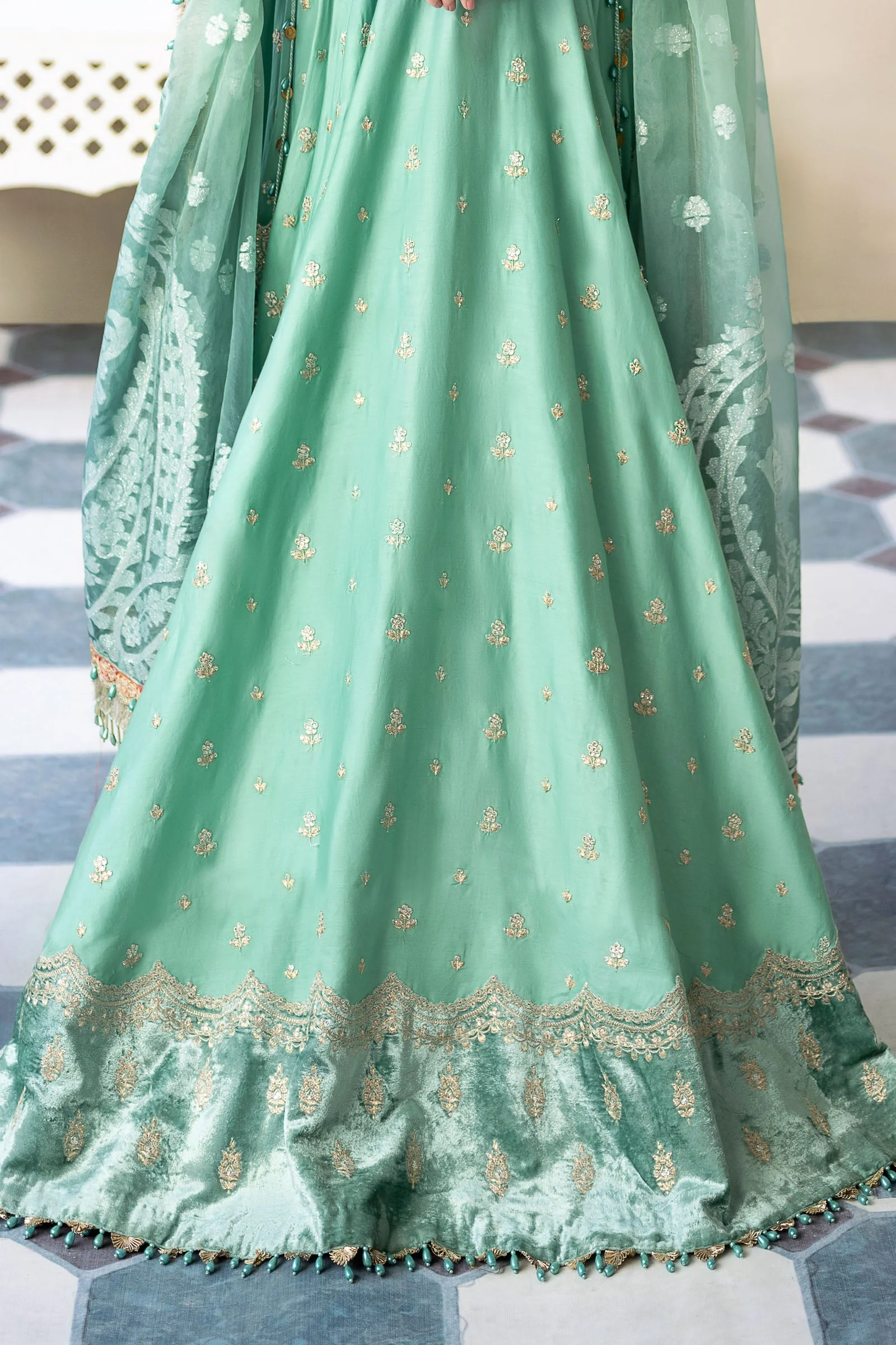 Unstitched Sateen - Aqua CST-606 - Image 5