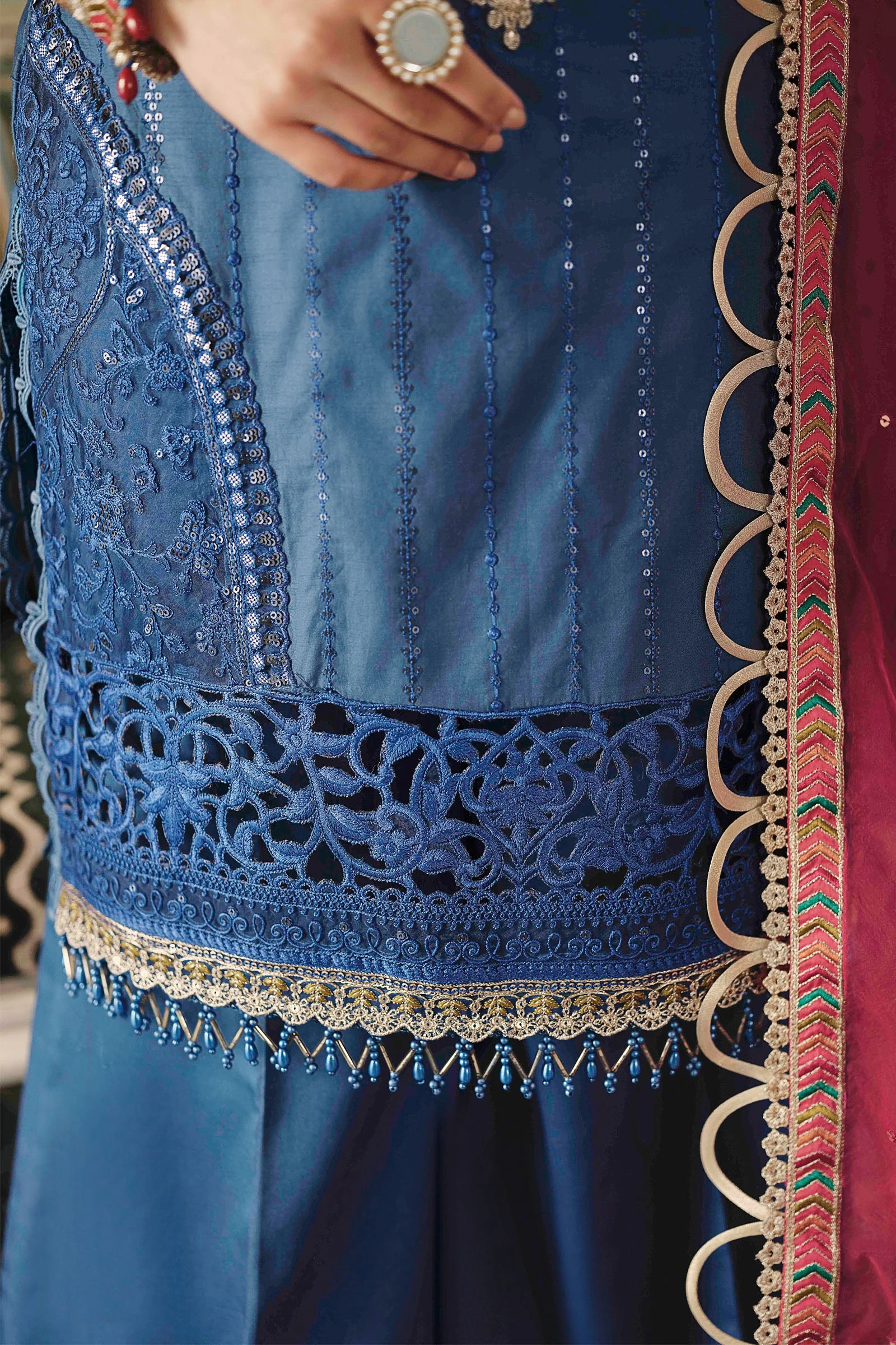 Unstitched Sateen - Cobalt Blue CST-608 - Image 8