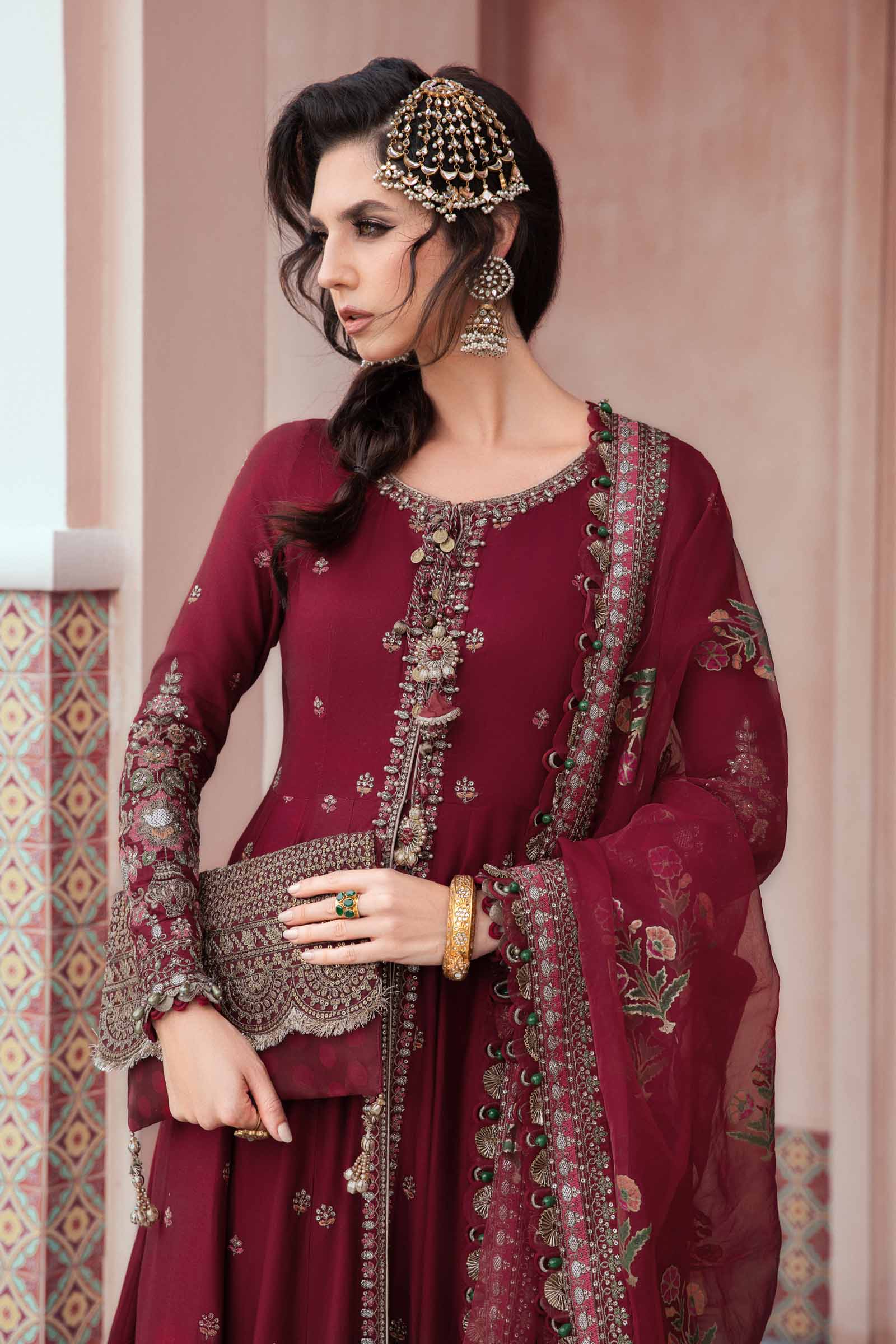 Unstitched Sateen | Maroon CST-708 - Image 2
